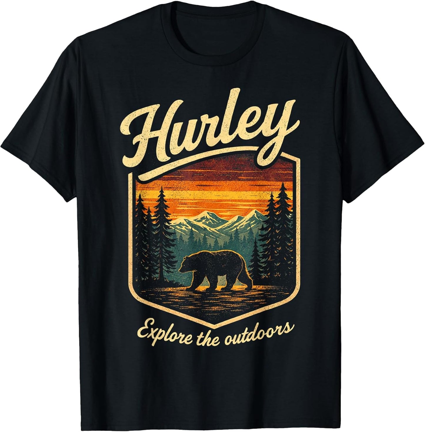 Vintage Outdoor Adventure Nature Bear Hiking