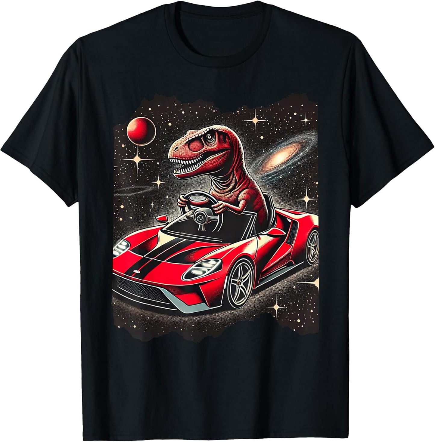 Dinosaur Life T Rex Sports Car Space Apparel