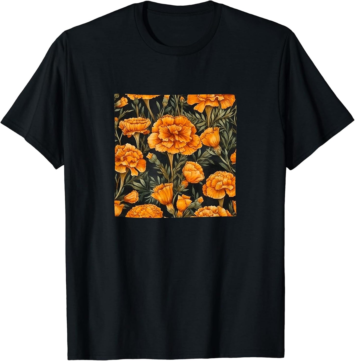 Marigold Watercolor Wildflower Pattern Merch