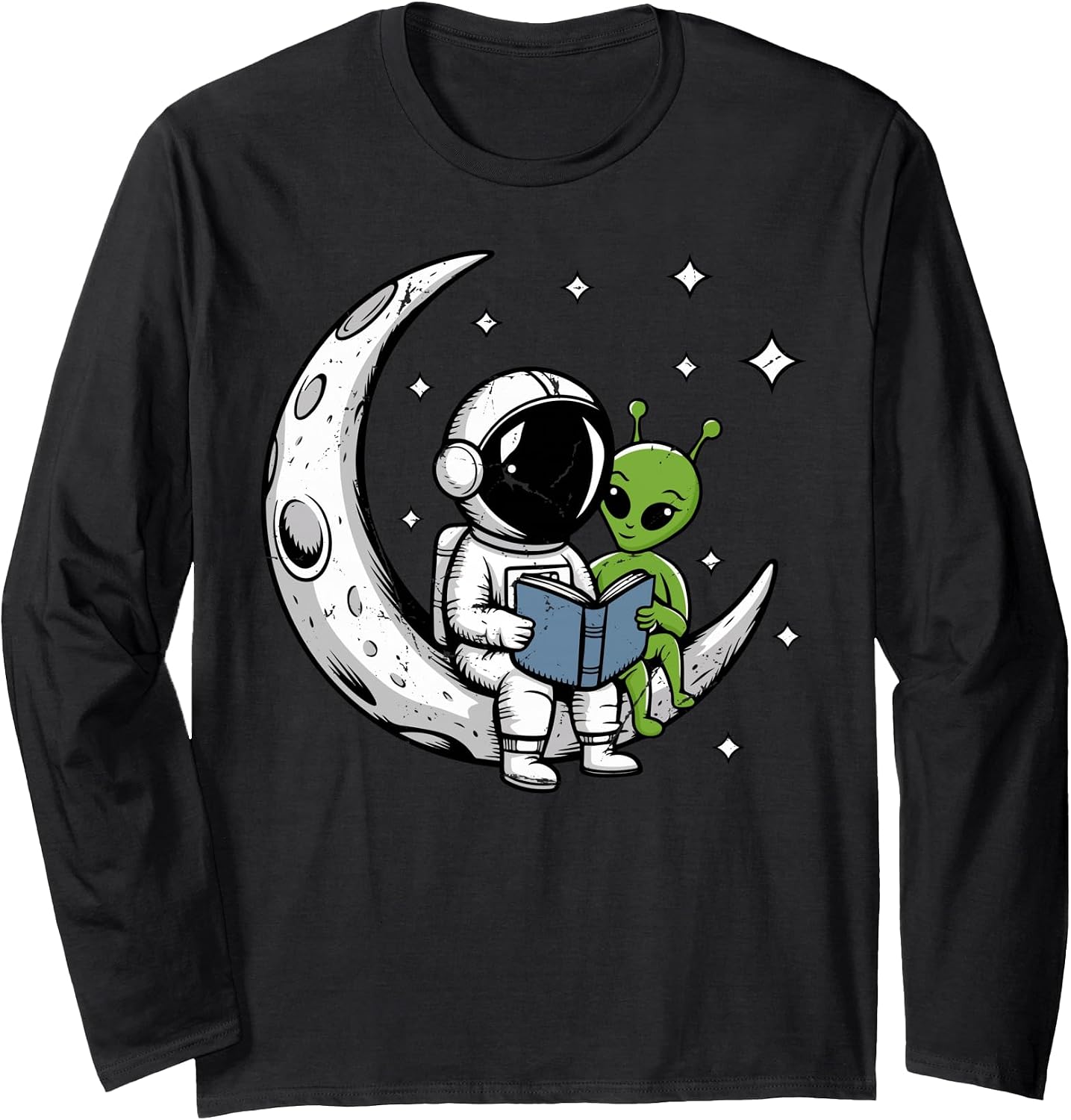 Astronaut Space Reading Alien Tee