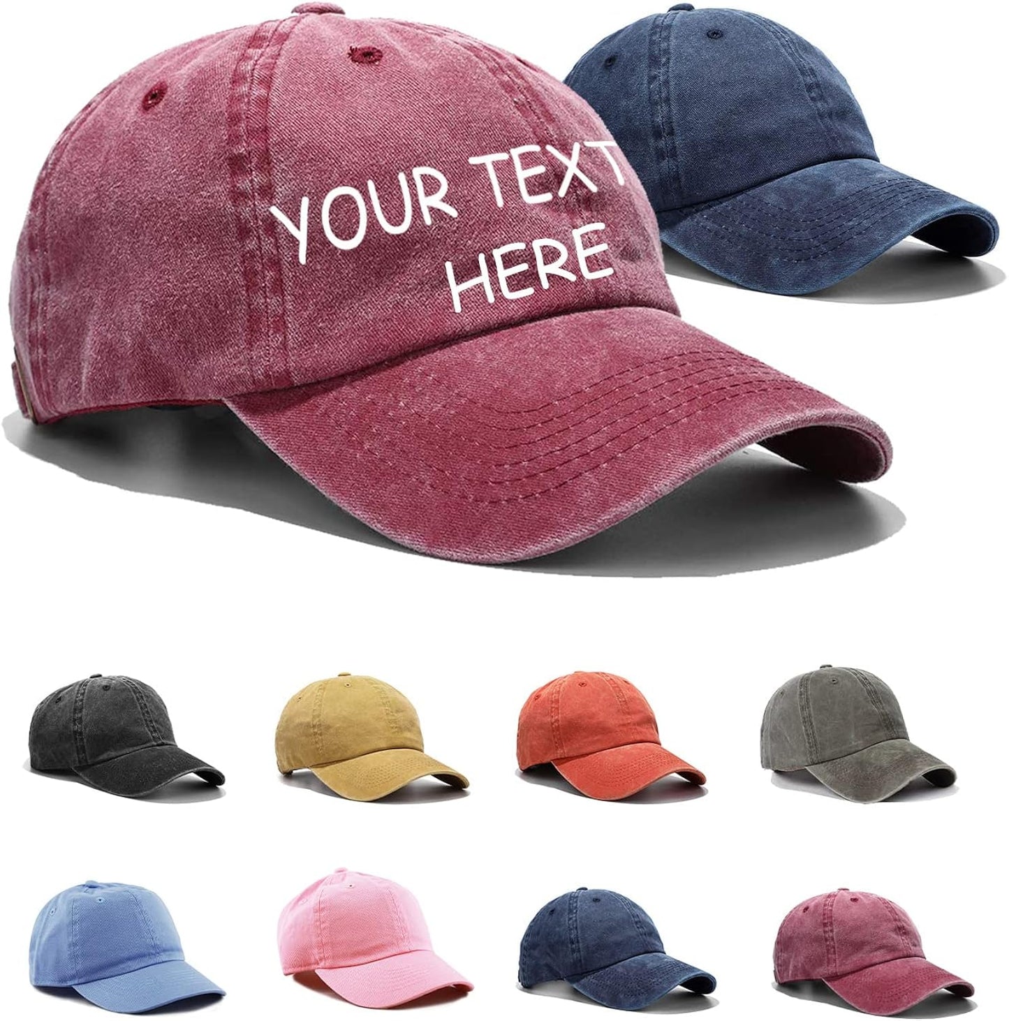Custom Embroidered Baseball Hat Your Own Text Personalized Dad Hats