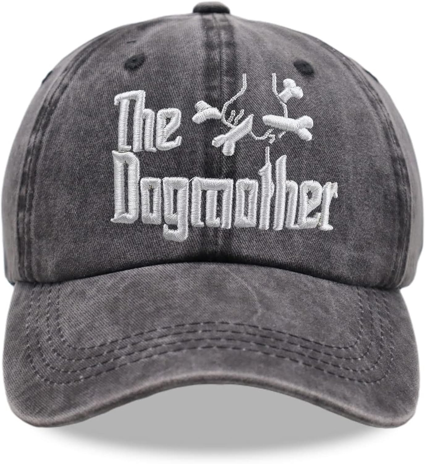The Dog Mother Hat - Lover Gifts for Women, Mother's Day Adjustable Distressed Best Mom Baseball Cap Denim