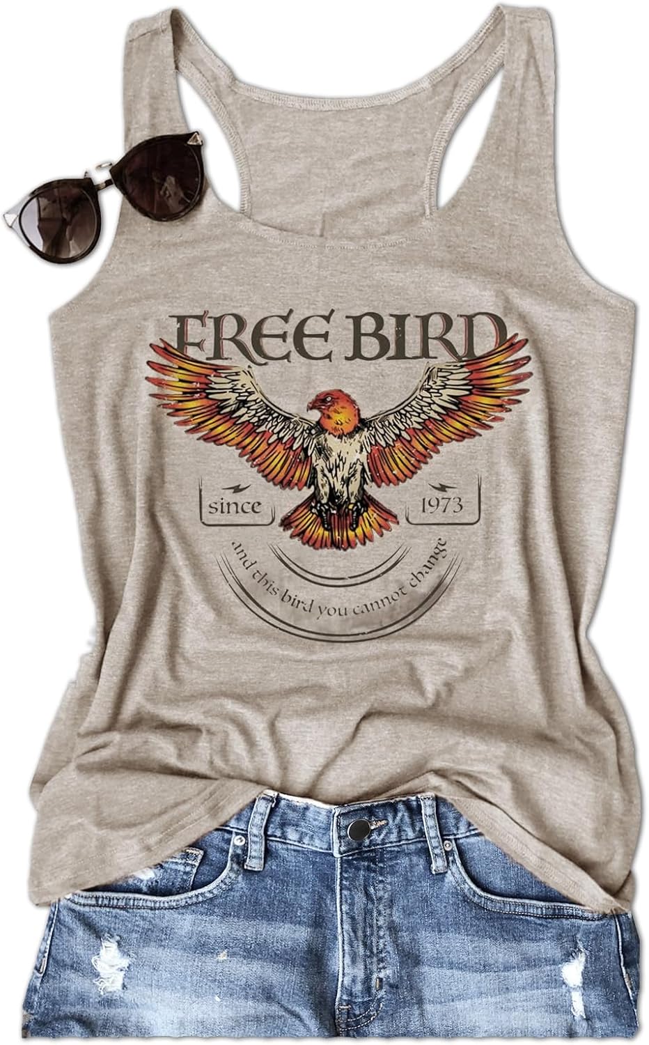 Graphic Tees for Women Summer Tank Tops Vacation Outfits for Women Country Concert Tops Summer Racer Back Tank Tops
