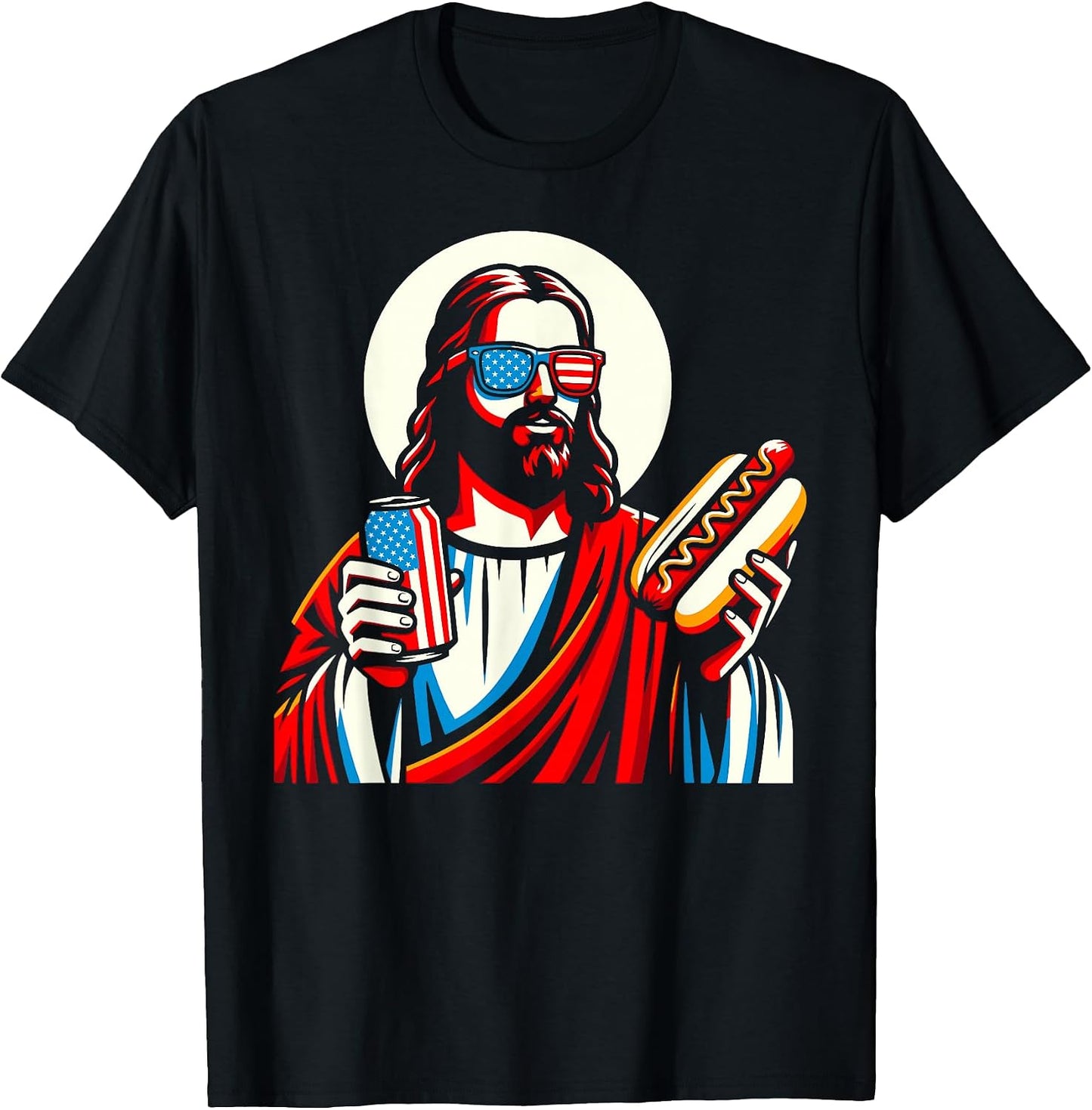 Funny Jesus American Christian USA 4th of July Co.