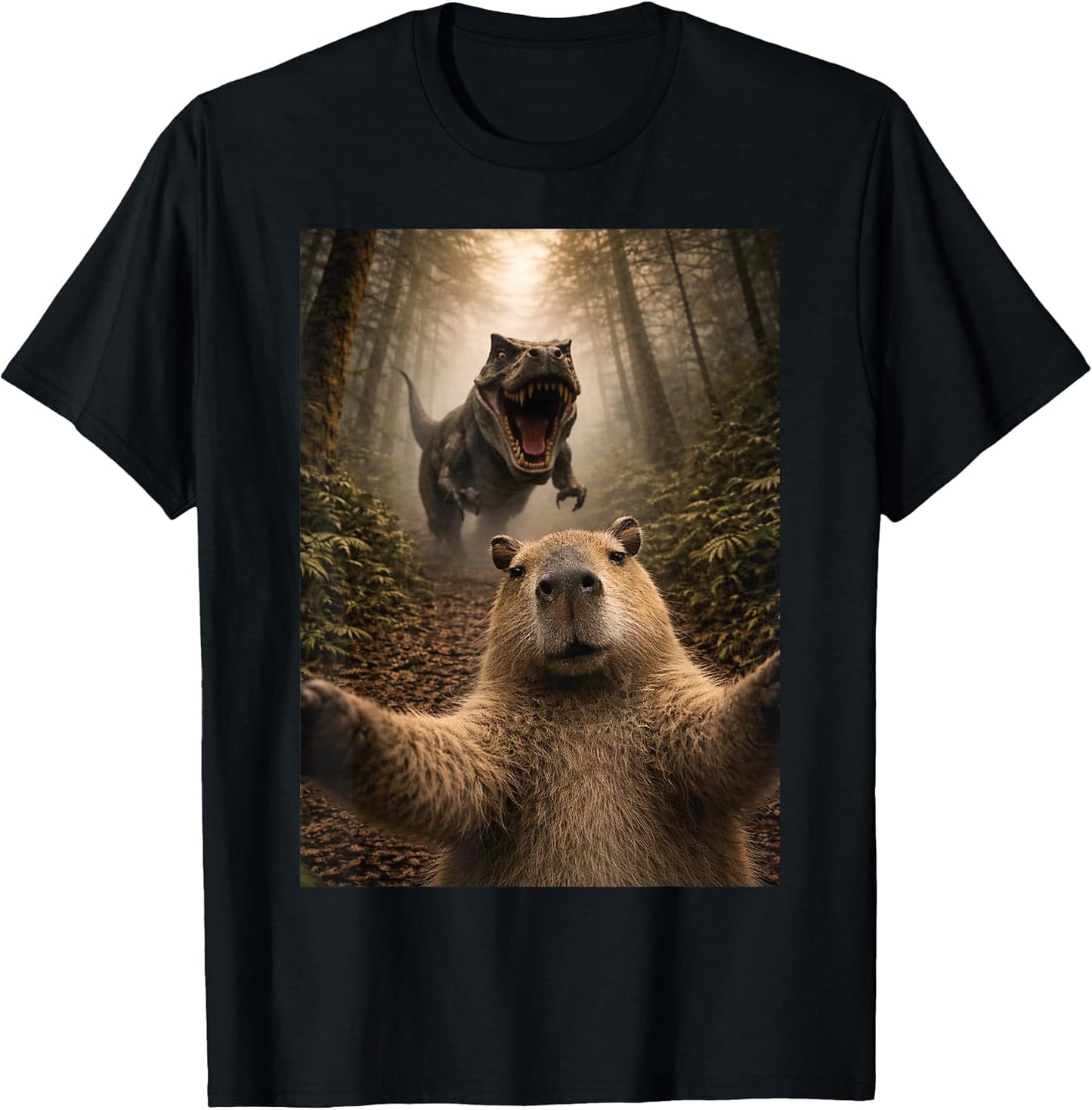 Calm Capybara with Trex Apparel For Men Women Kids