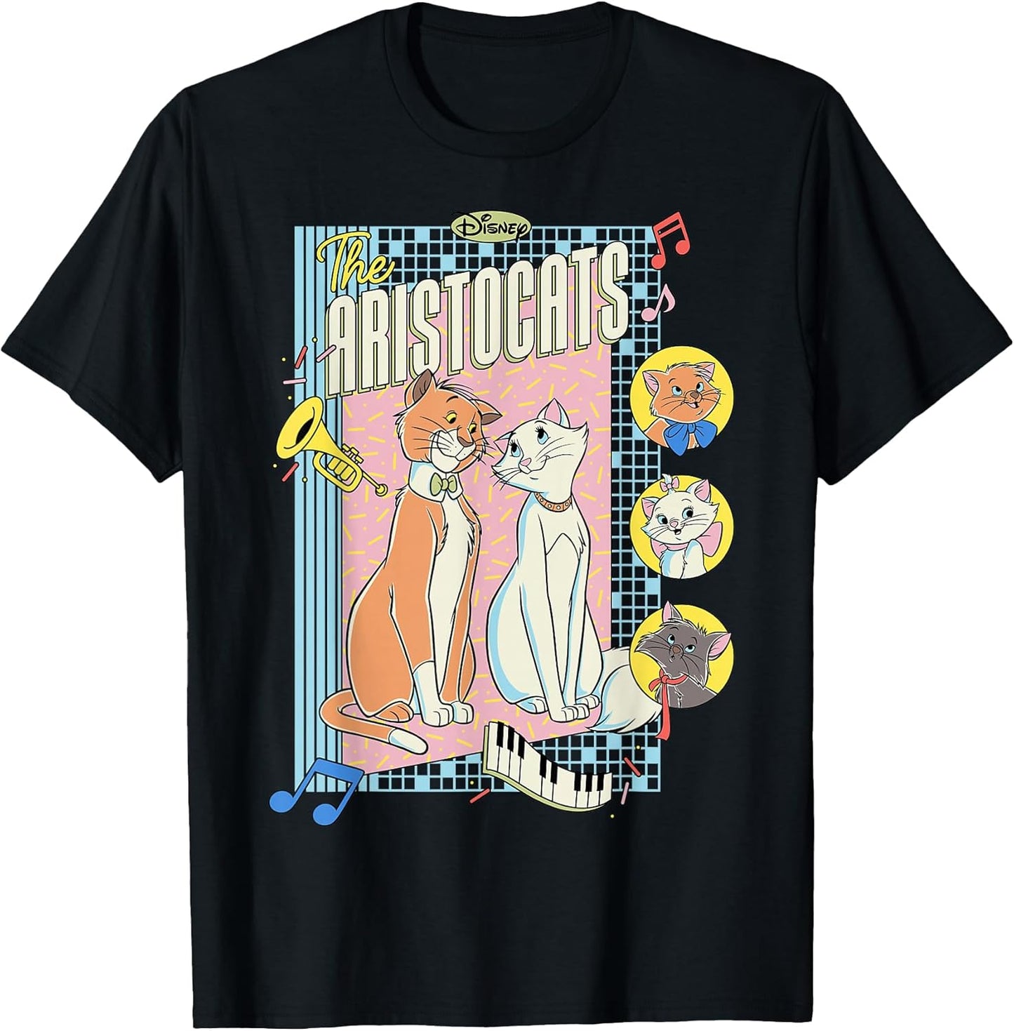 The Aristocats Duchess and Thomas Retro Jazz T-Shirt
