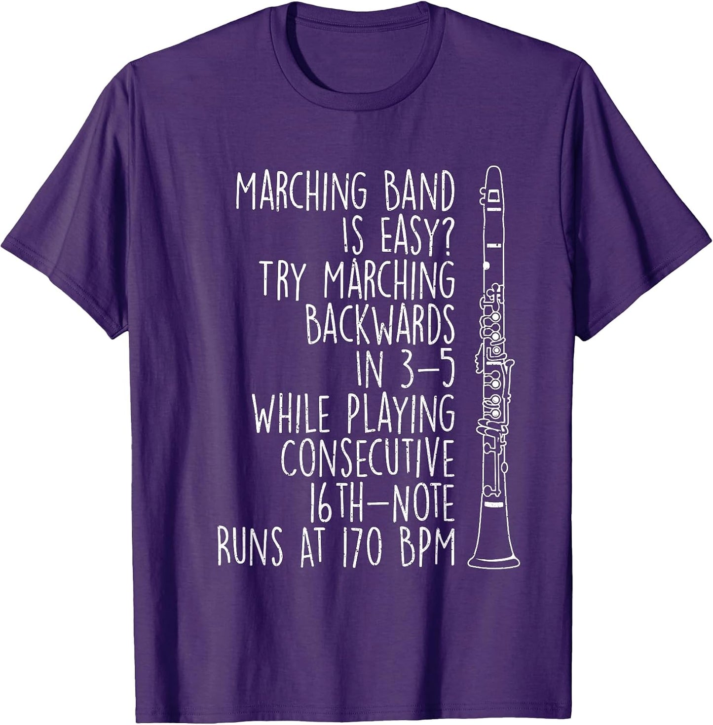 Marching Band Is Easy - Music Clarinet Player Clarinetist T-Shirt