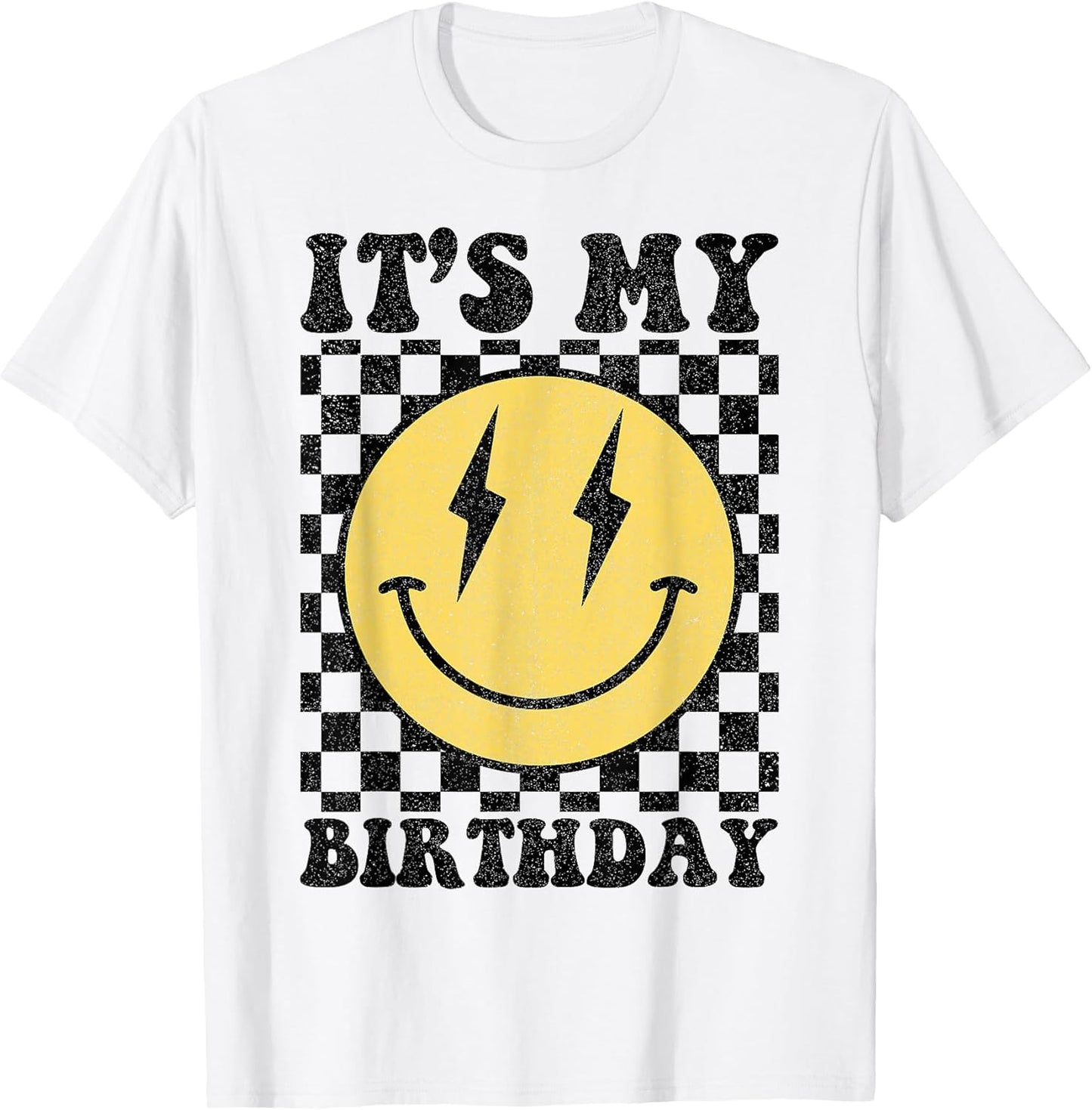 Checkered It's My Birthday Smile Face Shirts