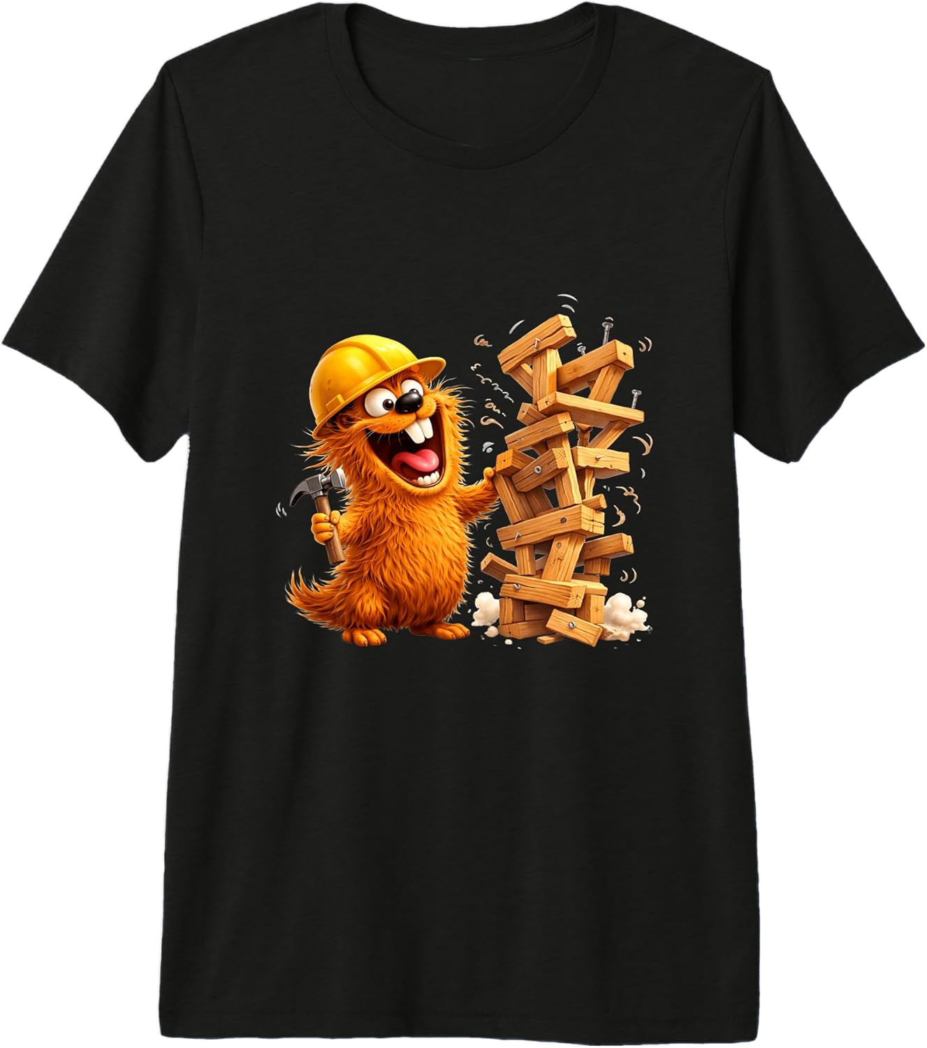 Construction Mascot Premium Tri-Blend T-Shirt