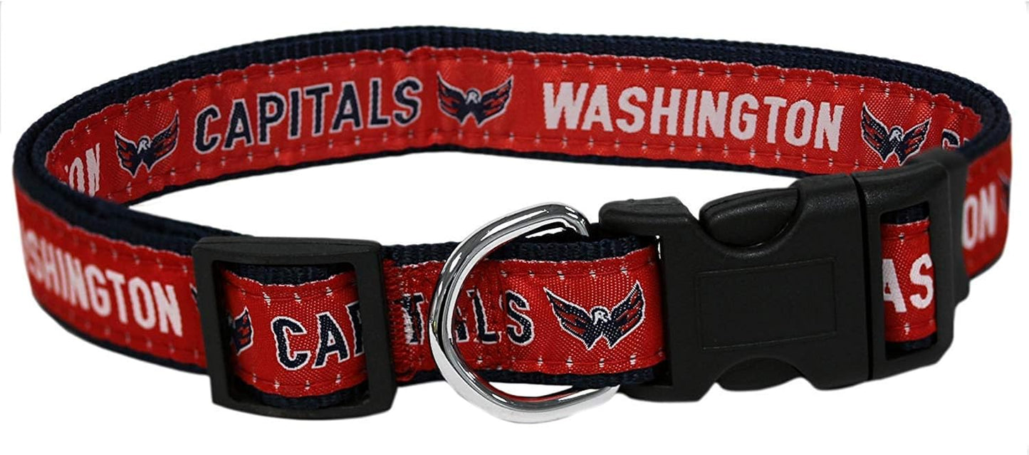 NHL Washington Capitals Collar for Dogs & Cats, Medium. - Adjustable, Cute & Stylish! The Ultimate Hockey Fan Collar!