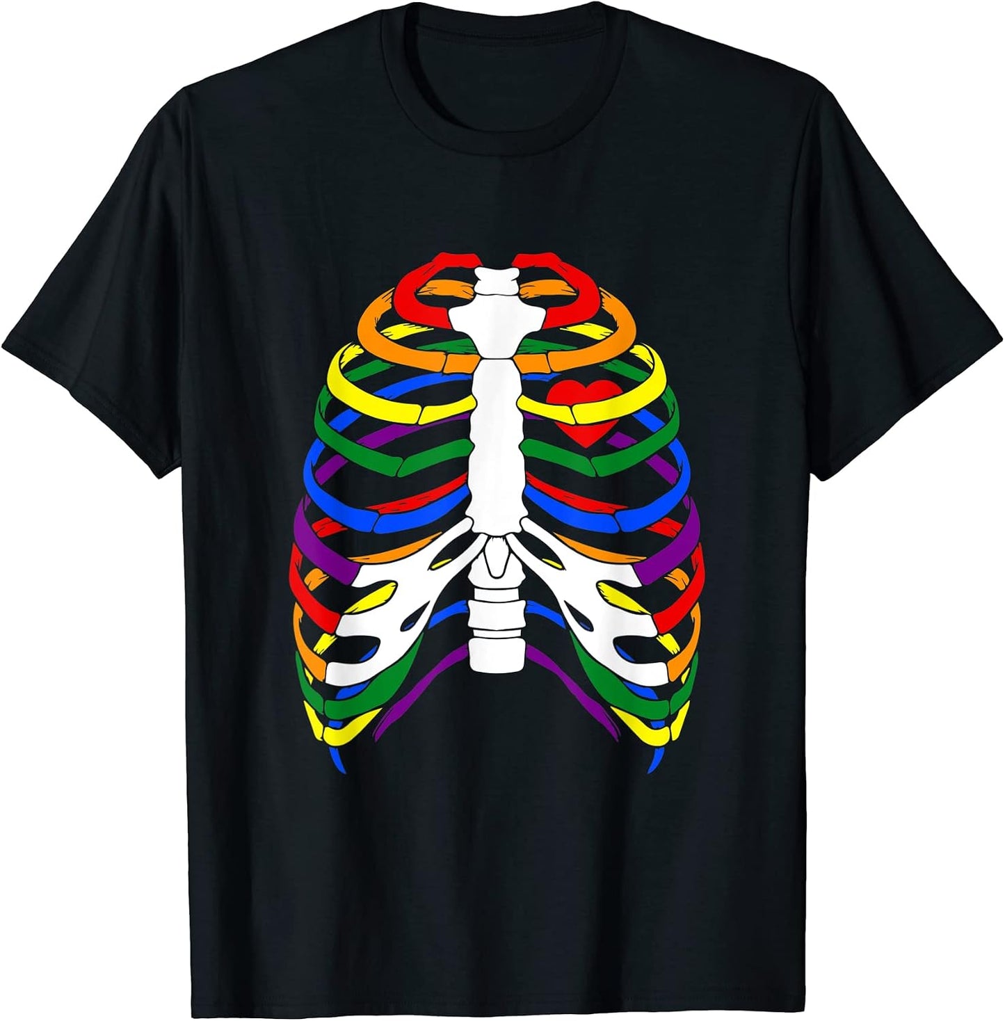 Rib Cage Gay Pride Rainbow Apparel