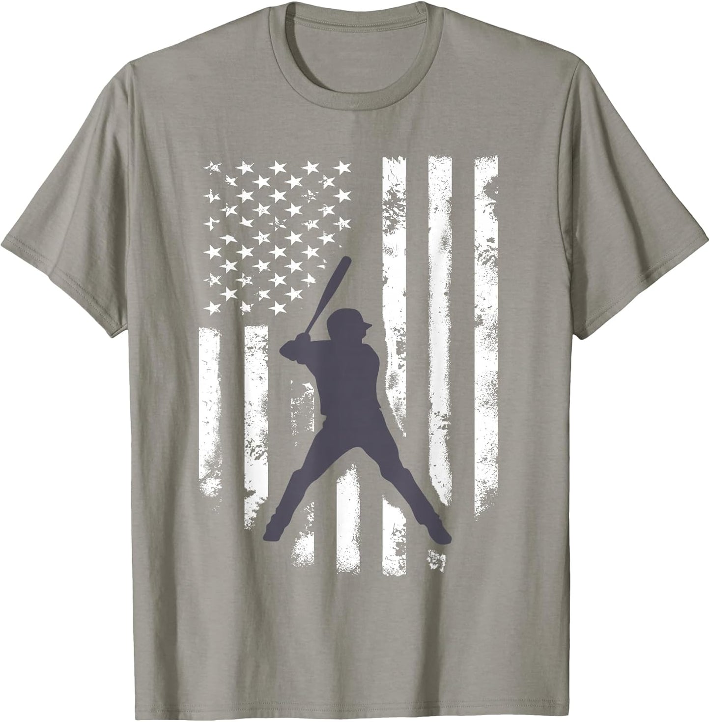 Distressed American Flag Cool Men Women Boy Girl Baseball T-Shirt