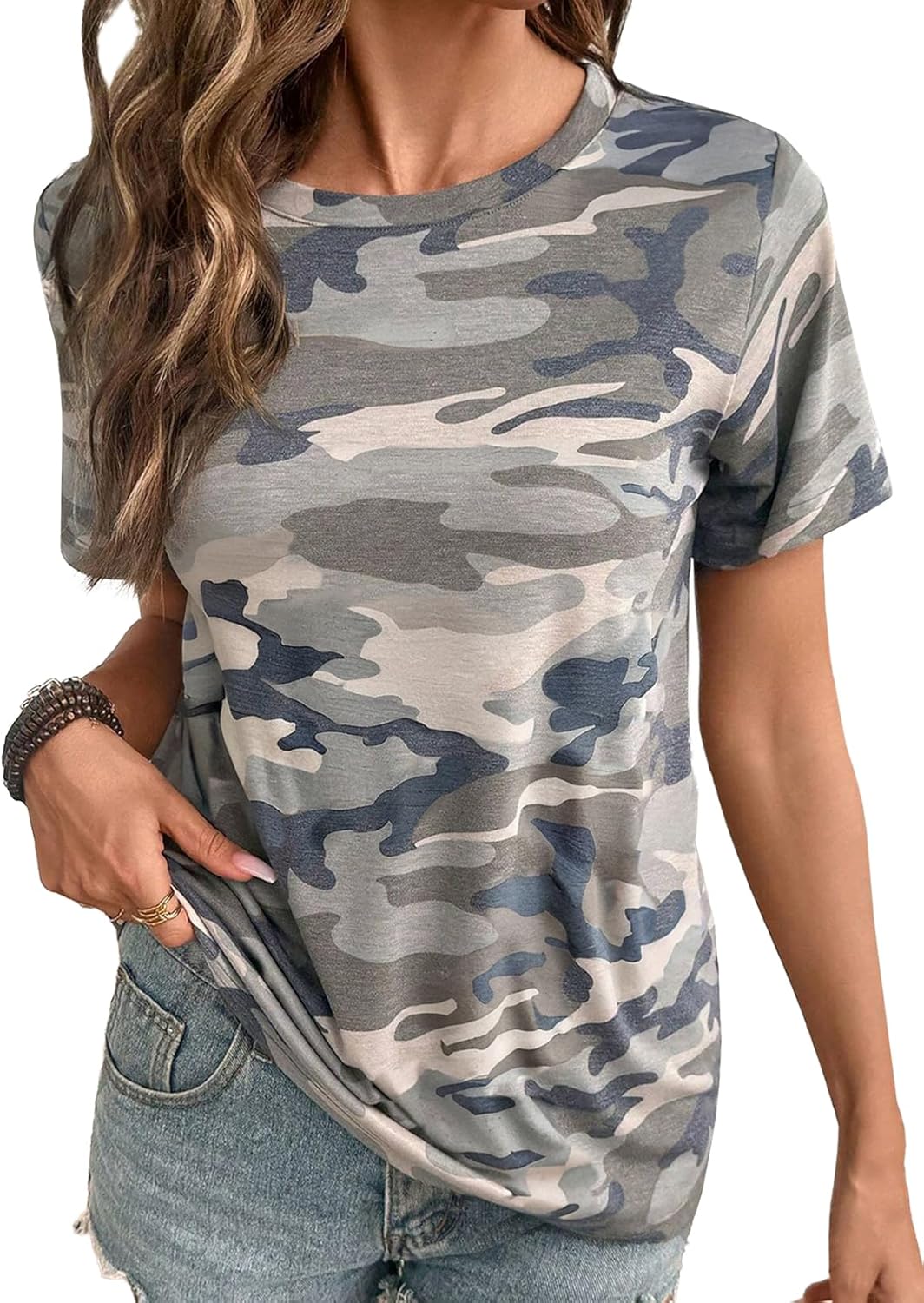 Womens Summer Tops Casual Graphic Tees Crewneck Short Sleeve Shirts Spring 2026 Fashion T Shirts