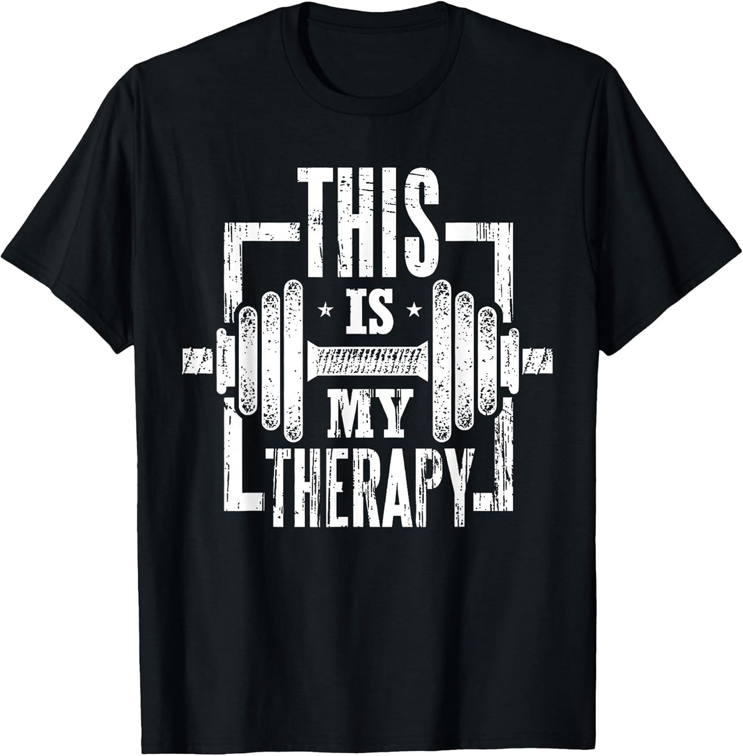 This is My Therapy Funny Gym Workout Motivational T-Shirt