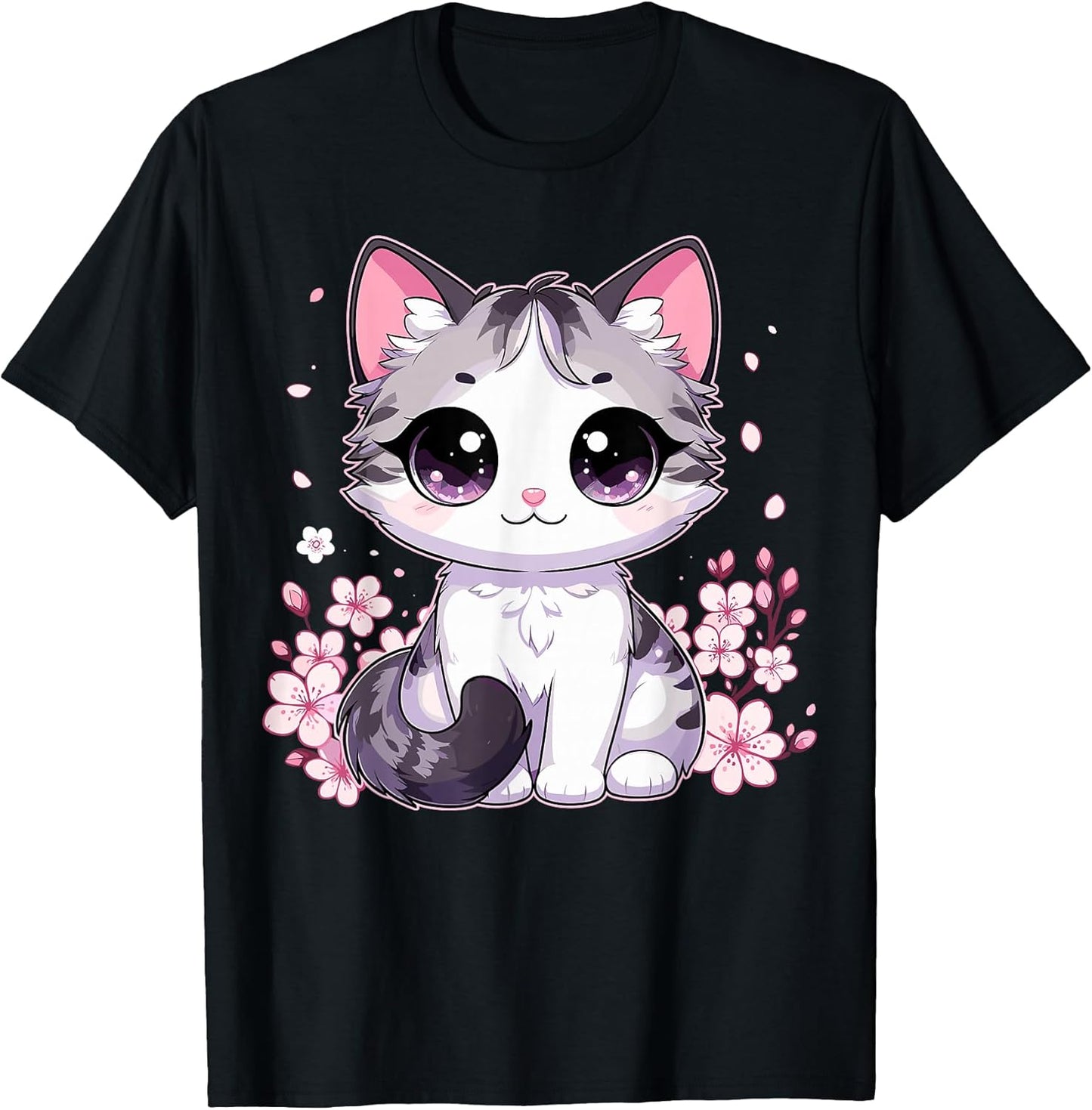 Cherry Blossom Kawaii Cat