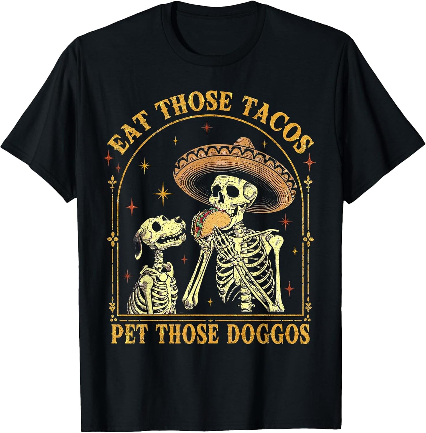 Taco Lover and Dog Retro Tees
