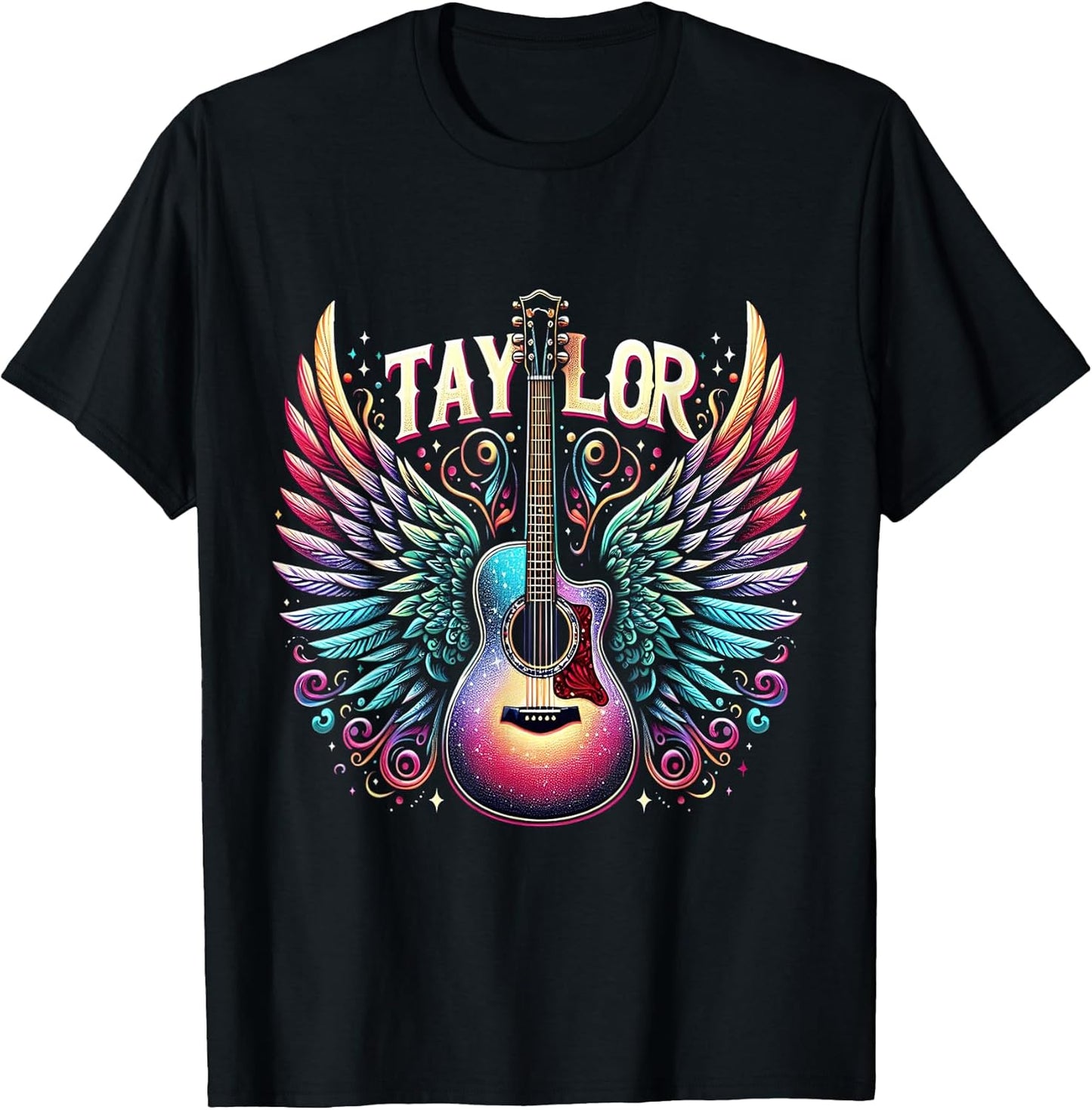 Girl Retro Taylor First Name Personalized Groovy 80's T-Shirt