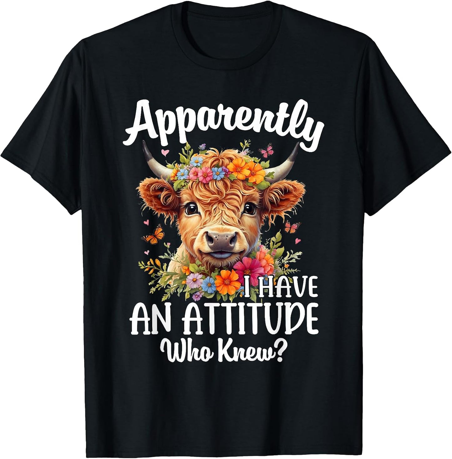 Funny Sarcastic Highland Cow Farm Cow Girls Women