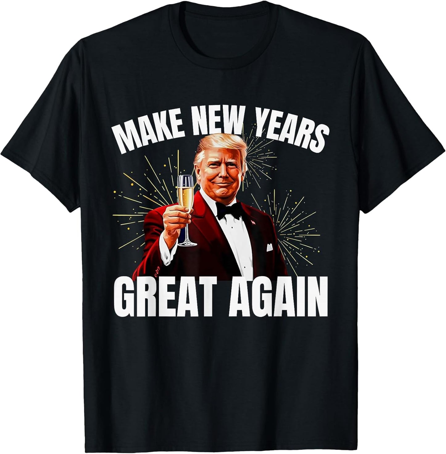 Funny Happy New Year 2025 Trump Eve Day Tee
