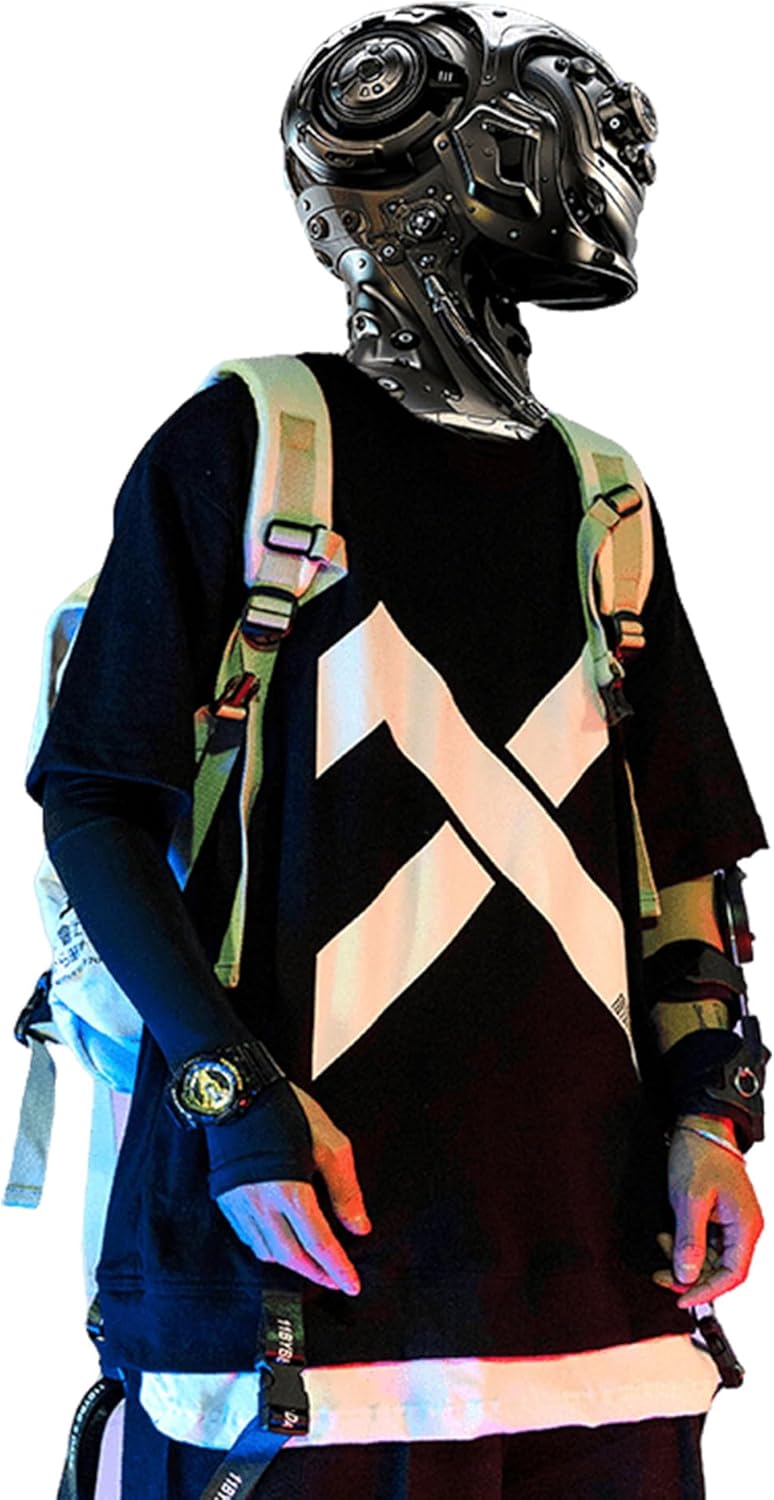 Shirt Techwear Shirts Streetwear Men Tactical Japanese Hip Hop Anime Mens Graphic Gothic Tees