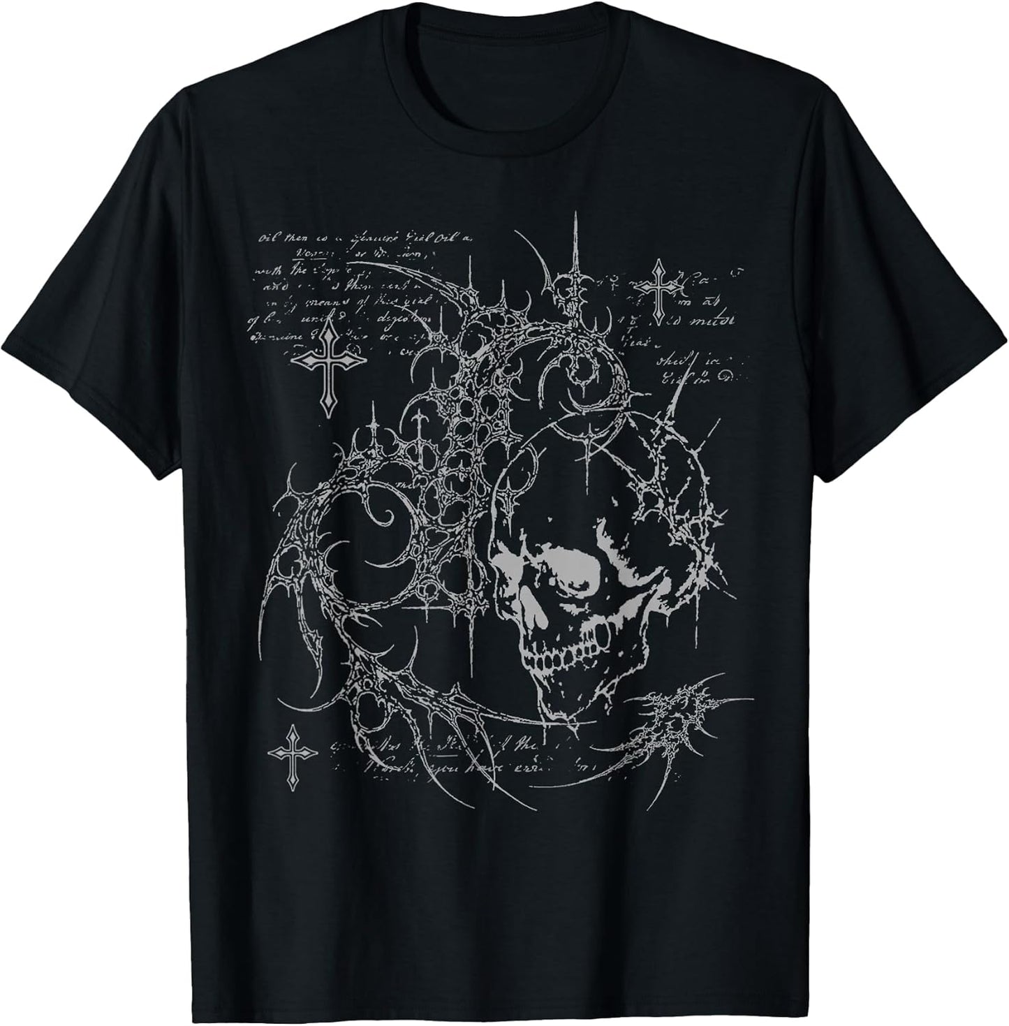 Y2K Grunge Goth Alt Skull Sigilism Vintage Graphic T-Shirt
