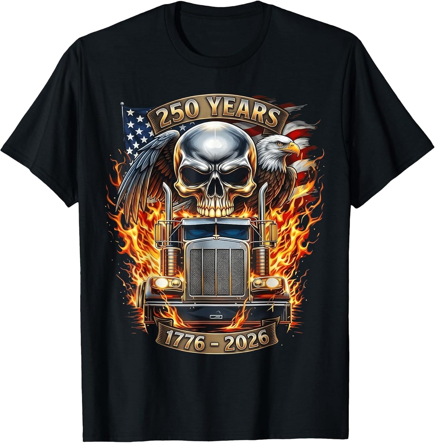 Patriotic Trucker Drivers 250 Years Anniversary