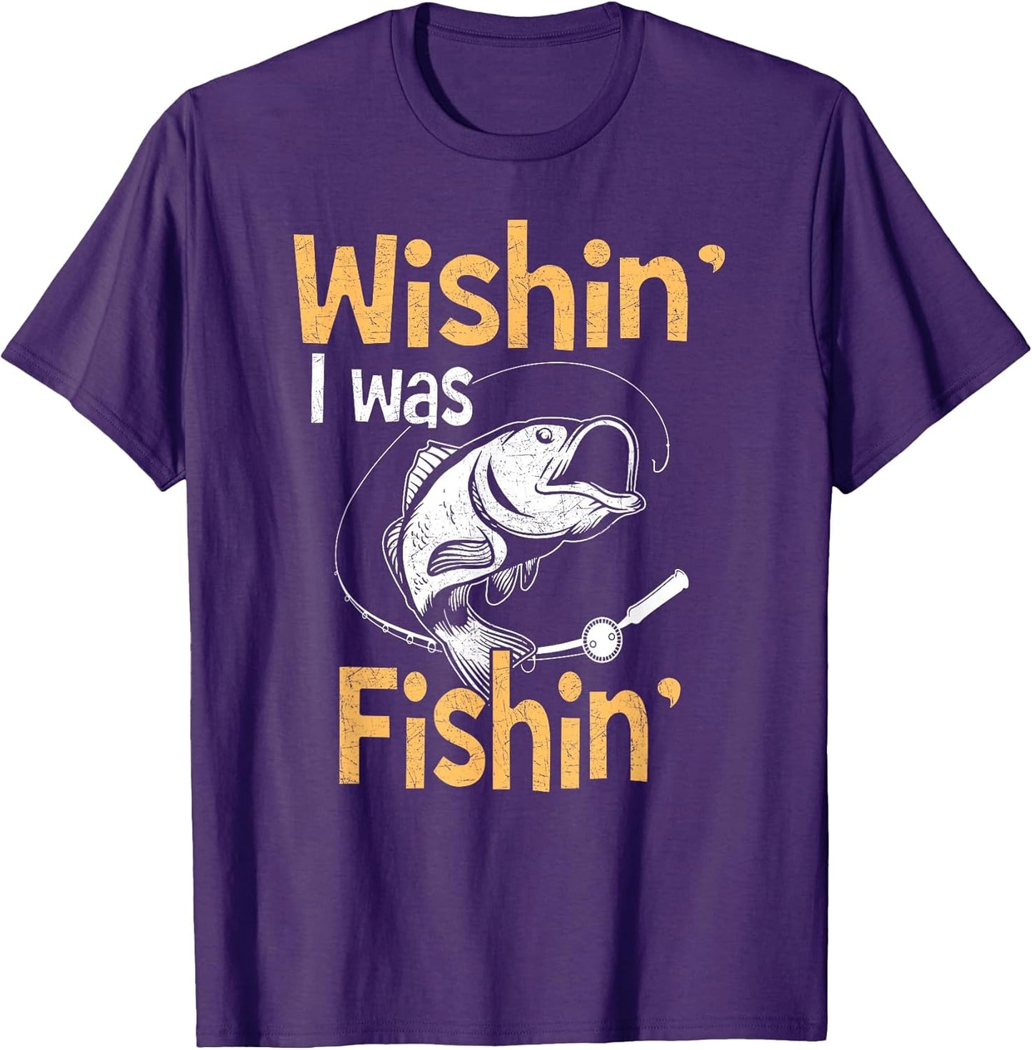 Wishing I Was Fishing Fisherman Tee