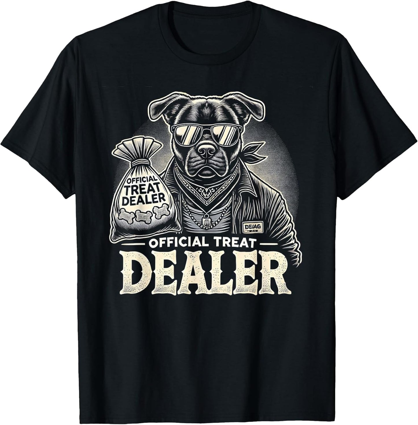 Dog Lover Official Treat Dealer Funny Pet Design Tee T-Shirt