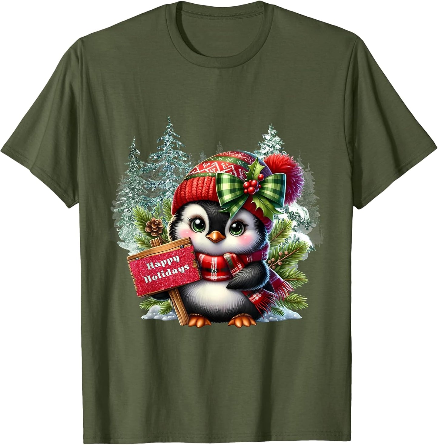 Cute Penguin Christmas Happy Holidays