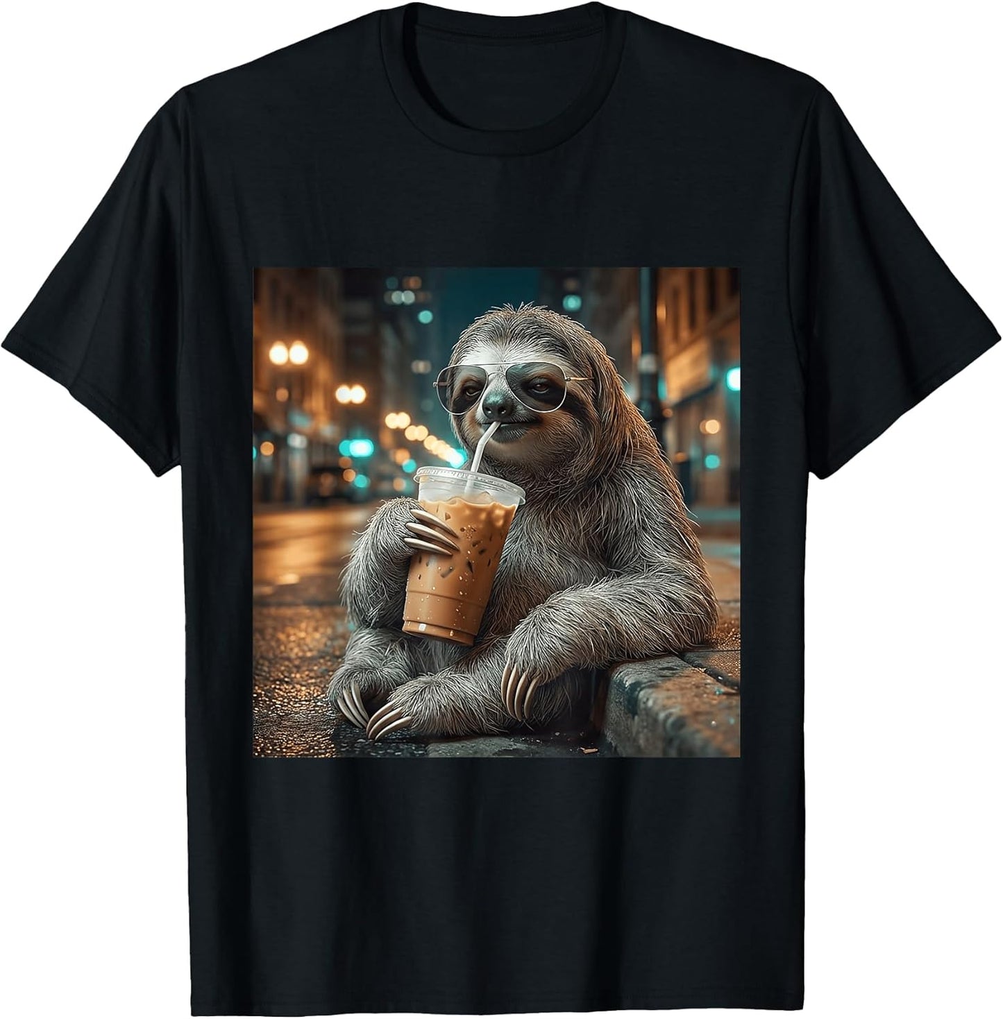 Funny Sloth Drinking Coffee Apparel Men Women