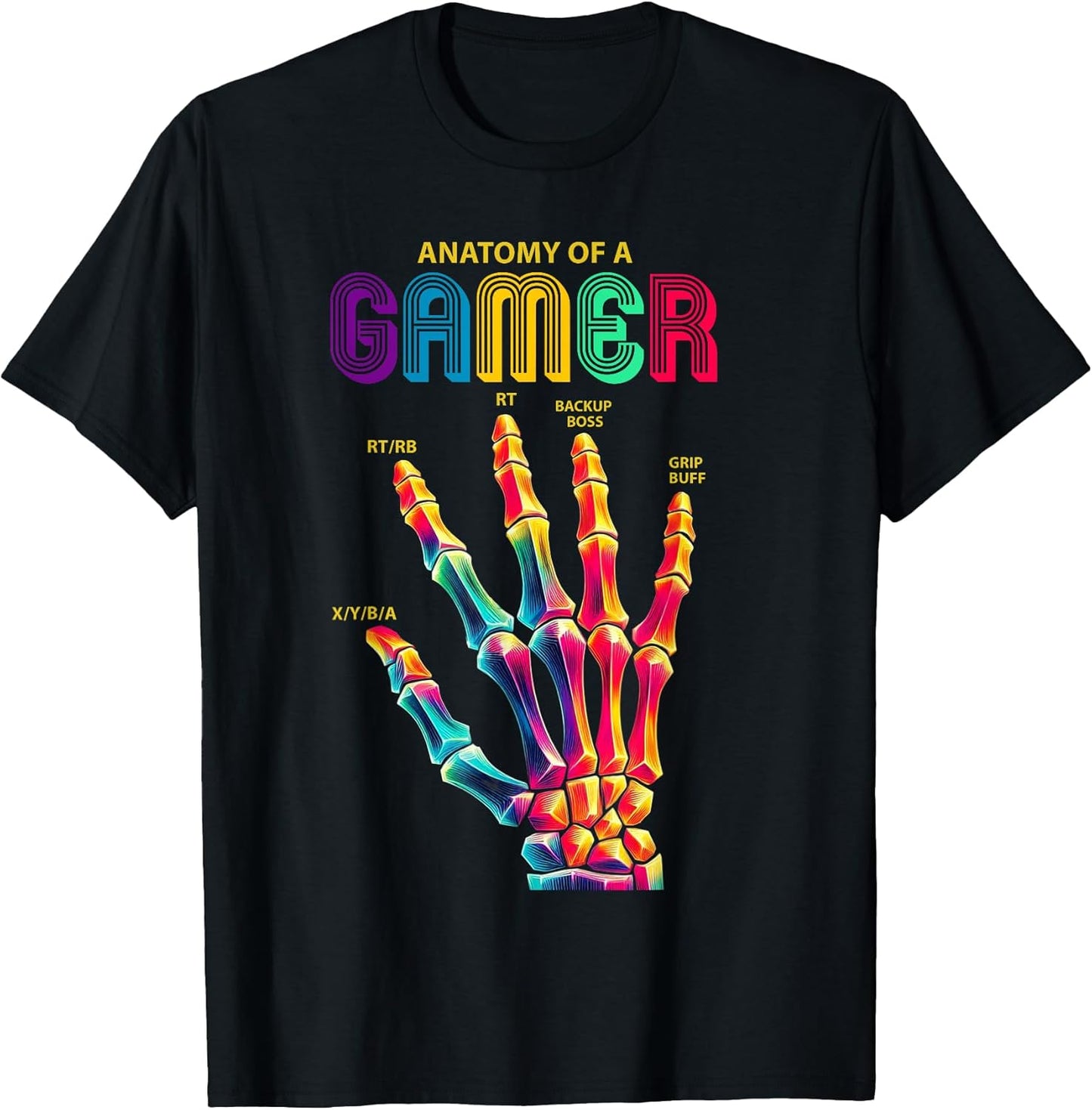 Anatomy Of A Gamer Skeleton Hand Apparel