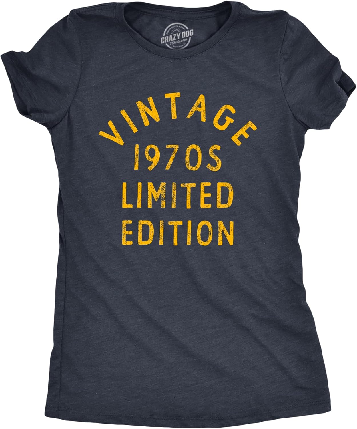 Womens Vintage 1970s Limited Edition T Shirt Funny Cool 1970 Theme Classic Tee for Ladies