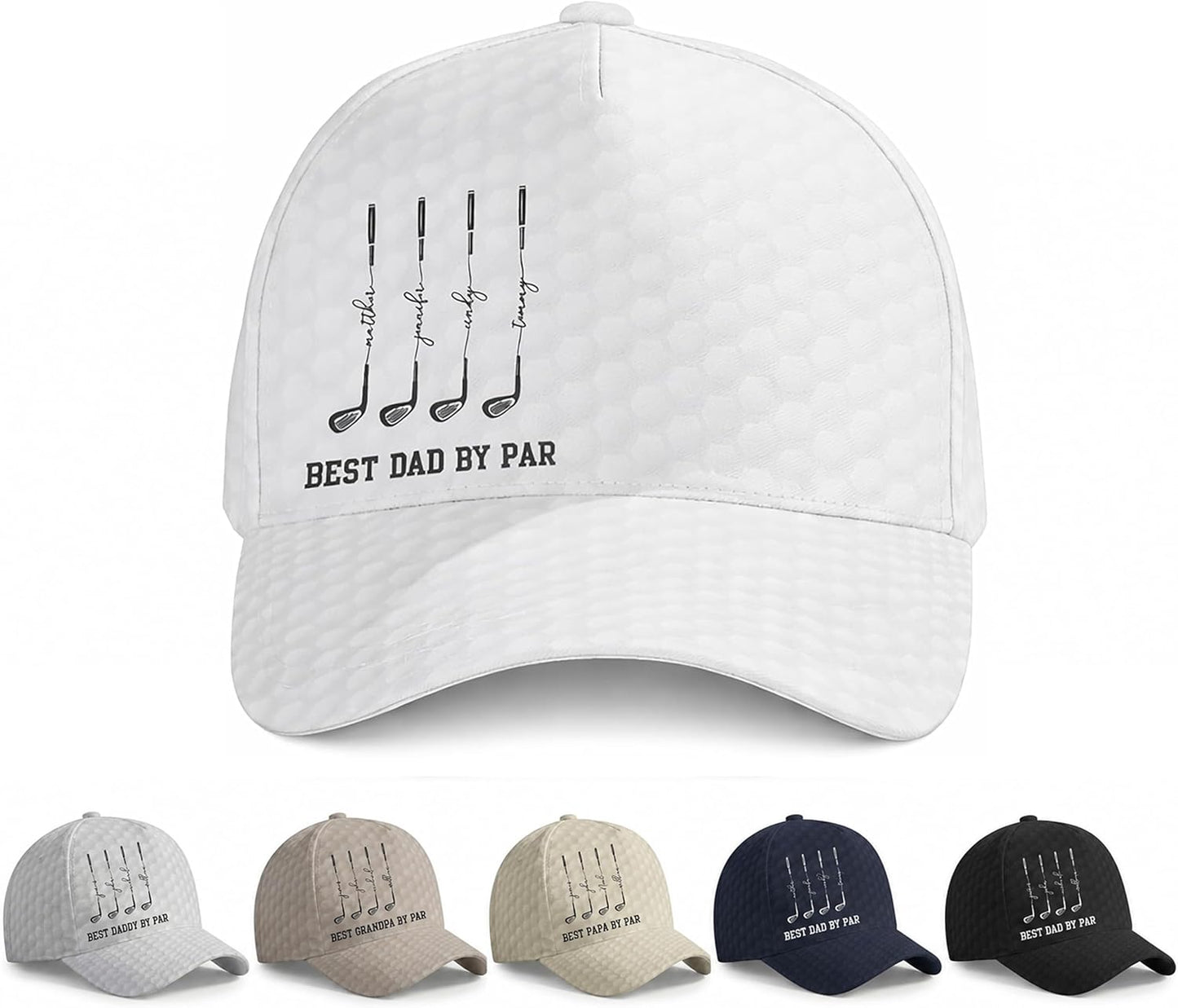 Personalized Best Dad By Par Hat, Custom Golf Caps for Men, Grandpa Hat, Grandpa Gifts, Father's Day