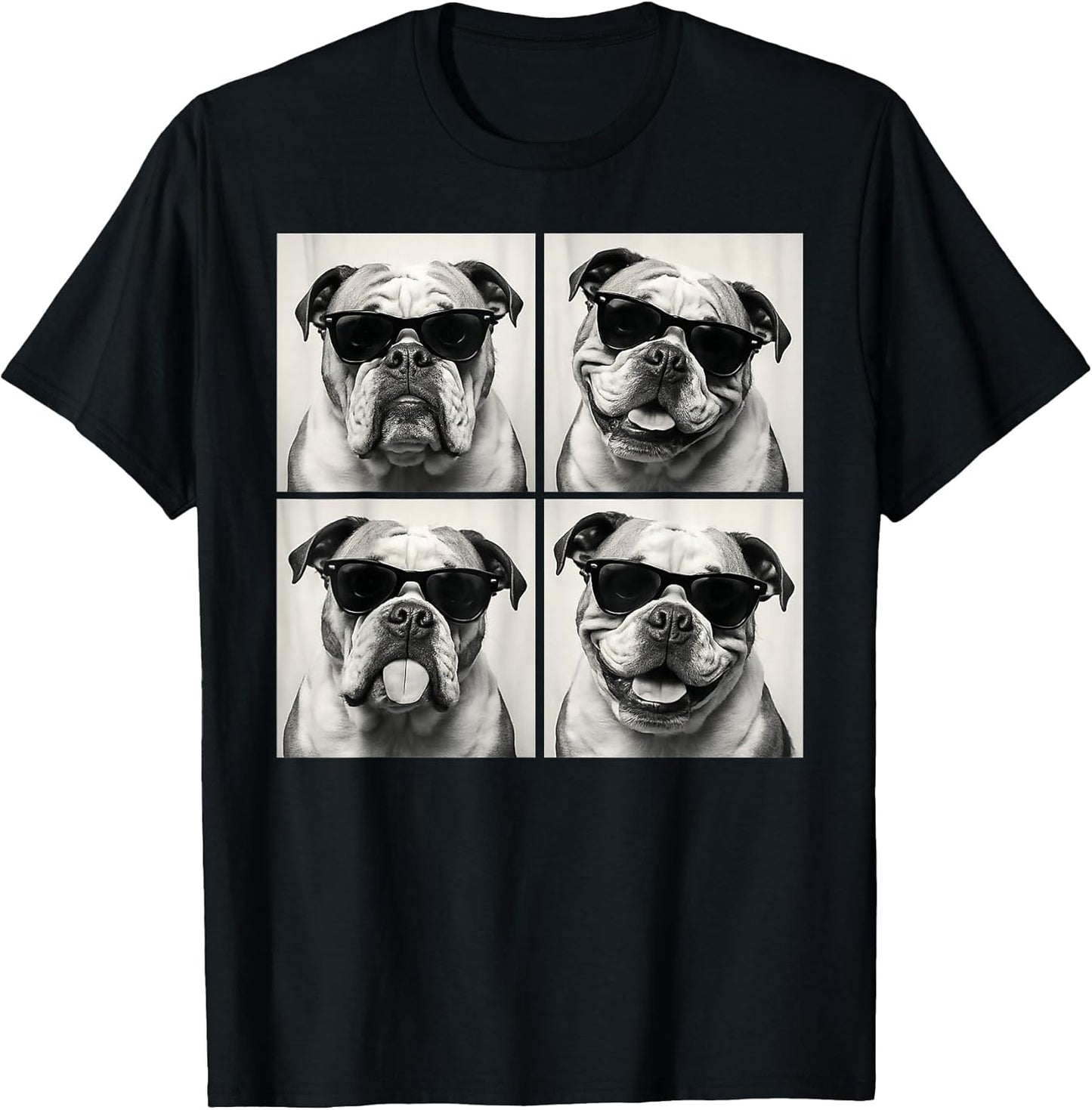 Funny English Bulldog Dog Lover Cute Bulldog Photo Booth T-Shirt