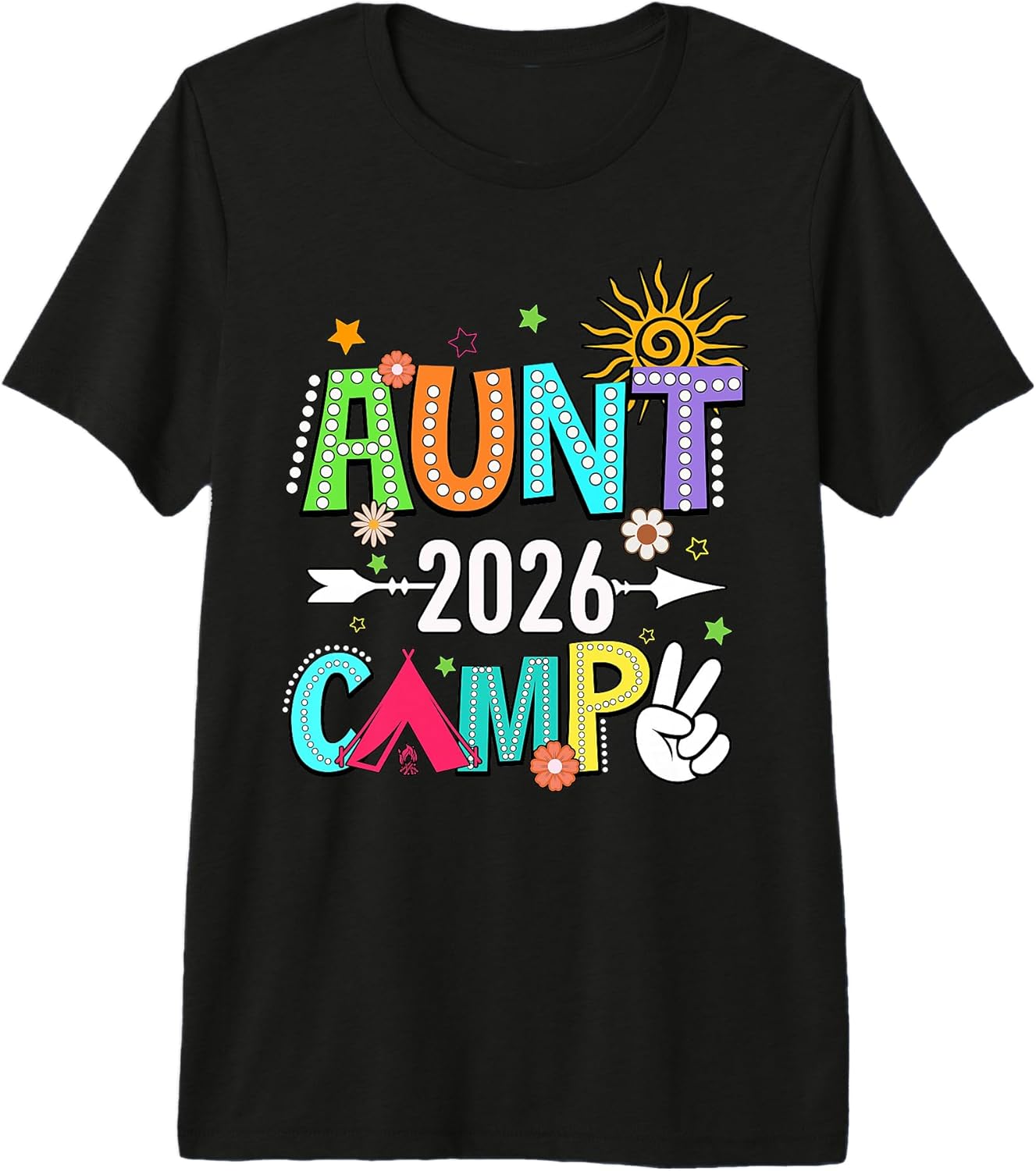 Aunt Camp 2026 Tee for Women Men Kids