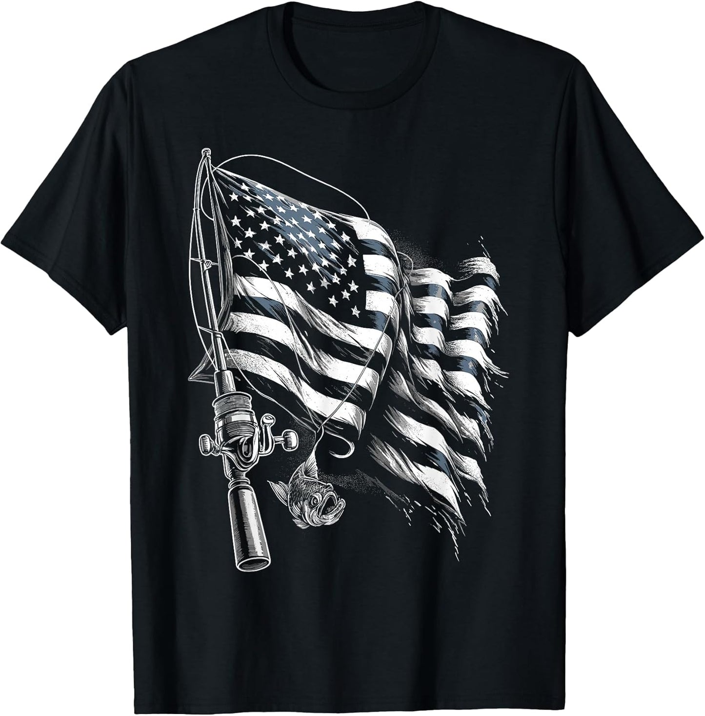 USA Flag Fishing July 4th