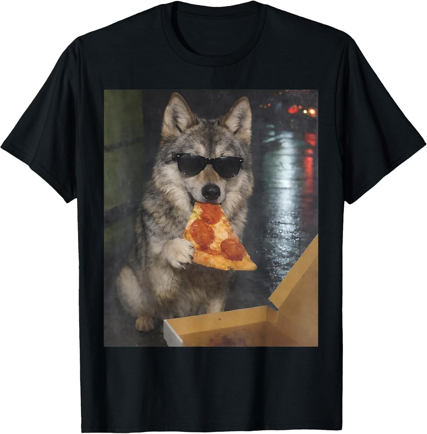 Funny Grey Wolf Foodie Vibes