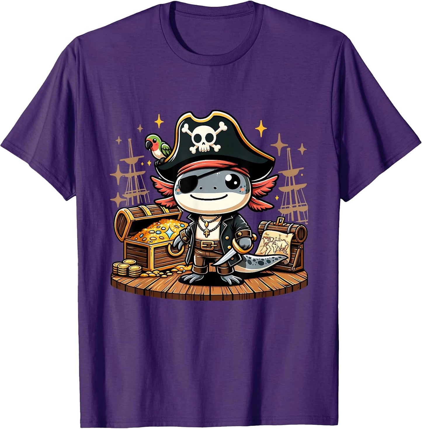 Kawaii Axolotl Pirate Day Fun Puns