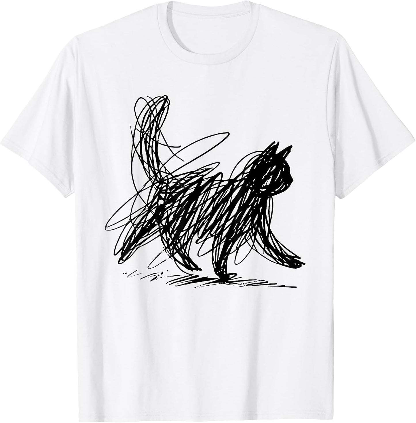 abstract scribble cat sweatshirt