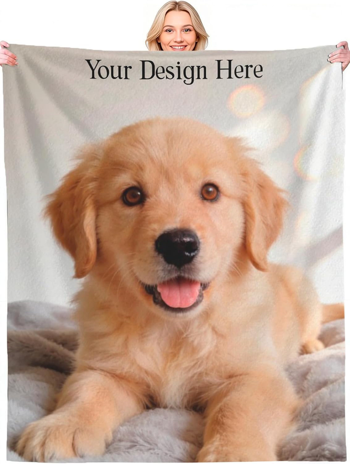 Customizable Photo Blanket | Personalized 50x60 Inch Custom Blanket for Cherished Memories | Upload Your Favorite Photo
