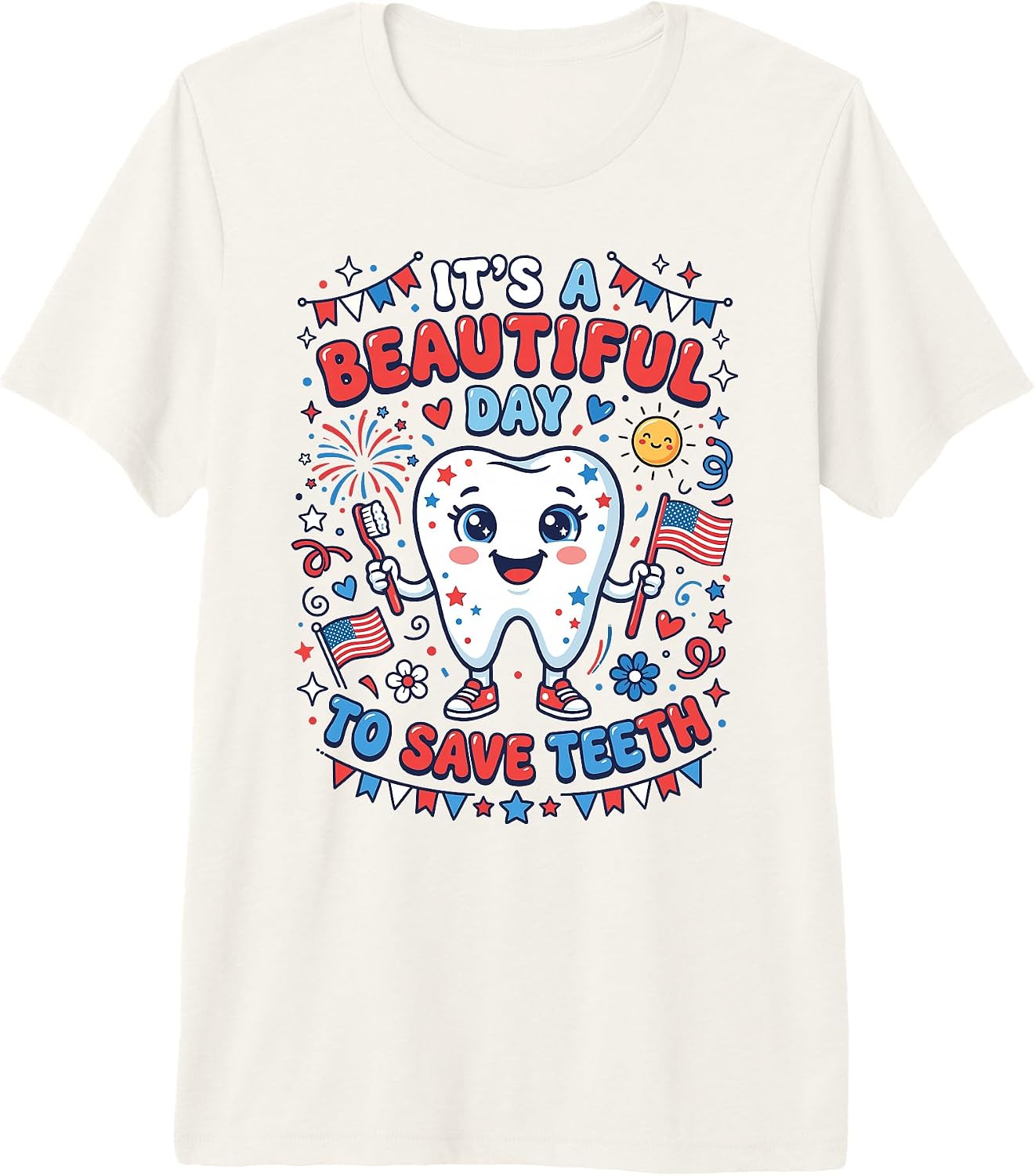 Teeth Dentist 4th Of July American Flag