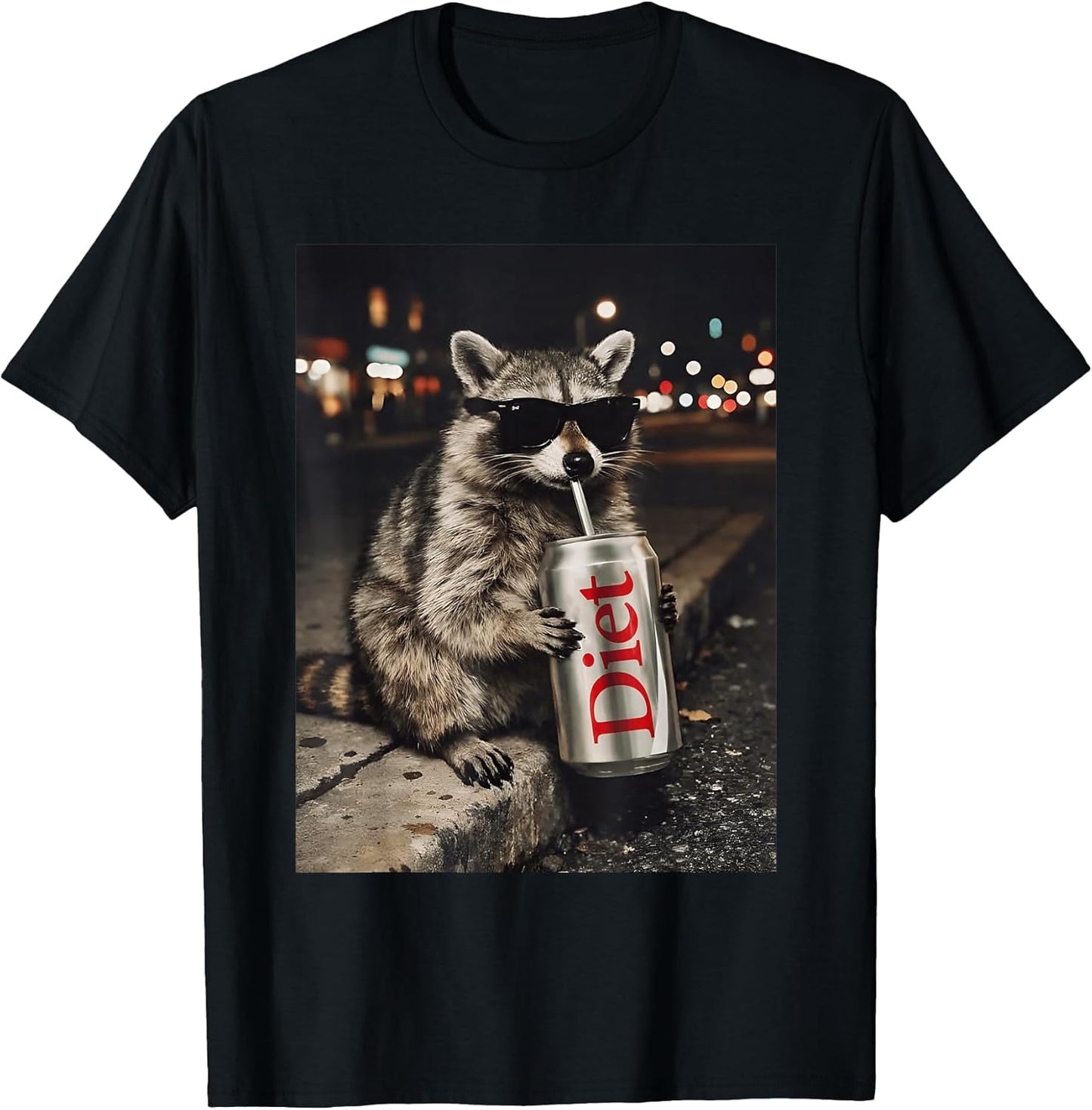 Raccoons Diet Soda Funny Animal Meme Genz Dank Raccoon Meme T-Shirt