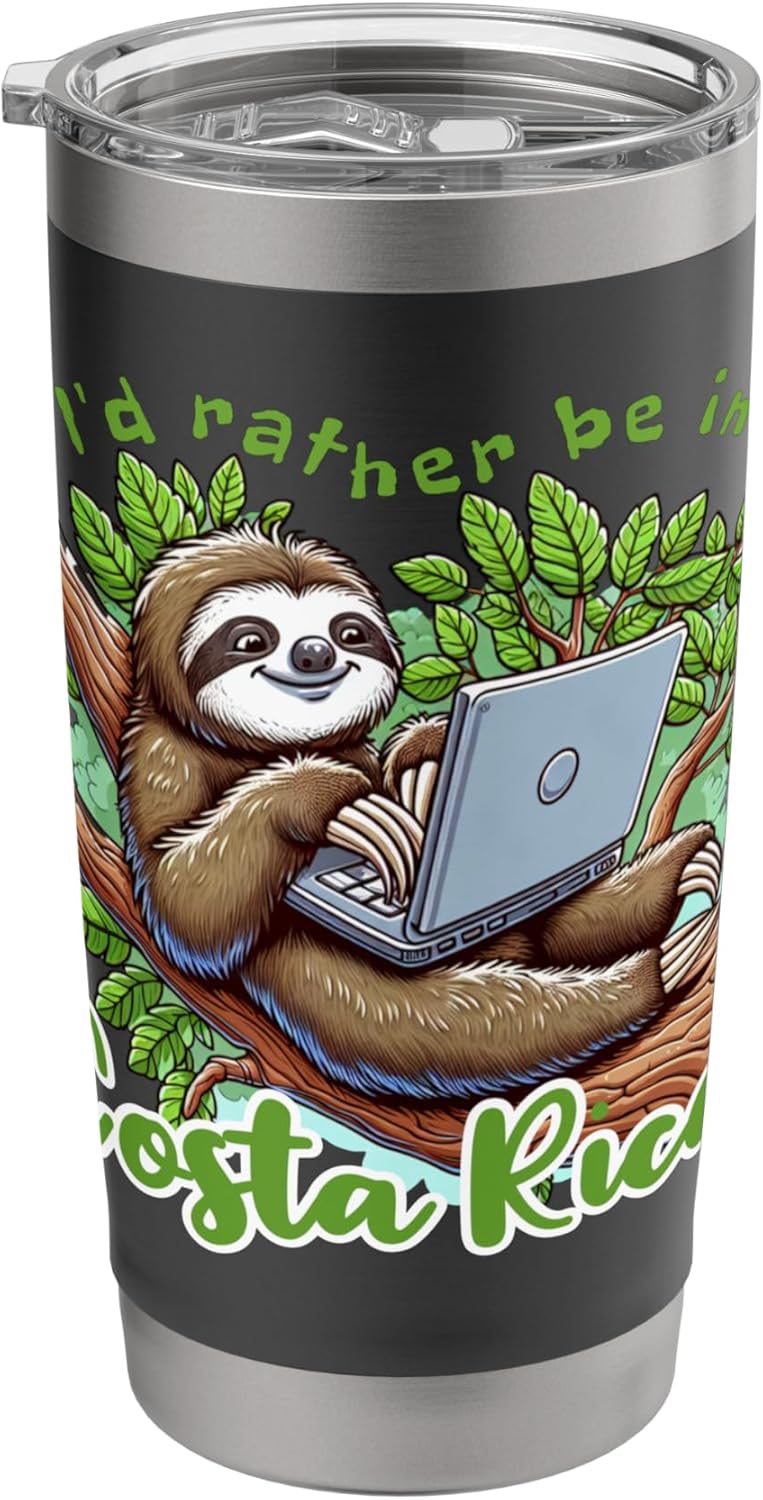 I'd Rather Be In Costa Rica Sloth Tees