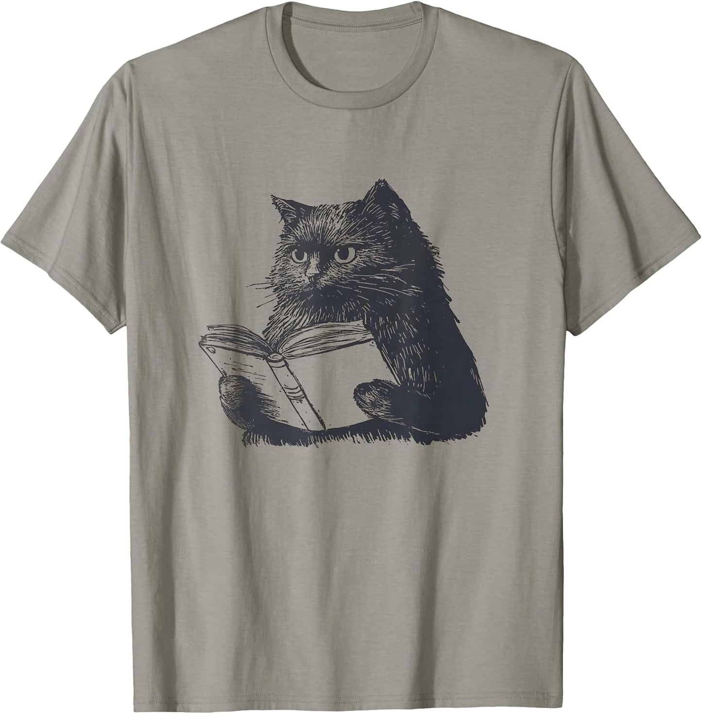 Reading Cat Funny Cat Book Lover T-Shirt