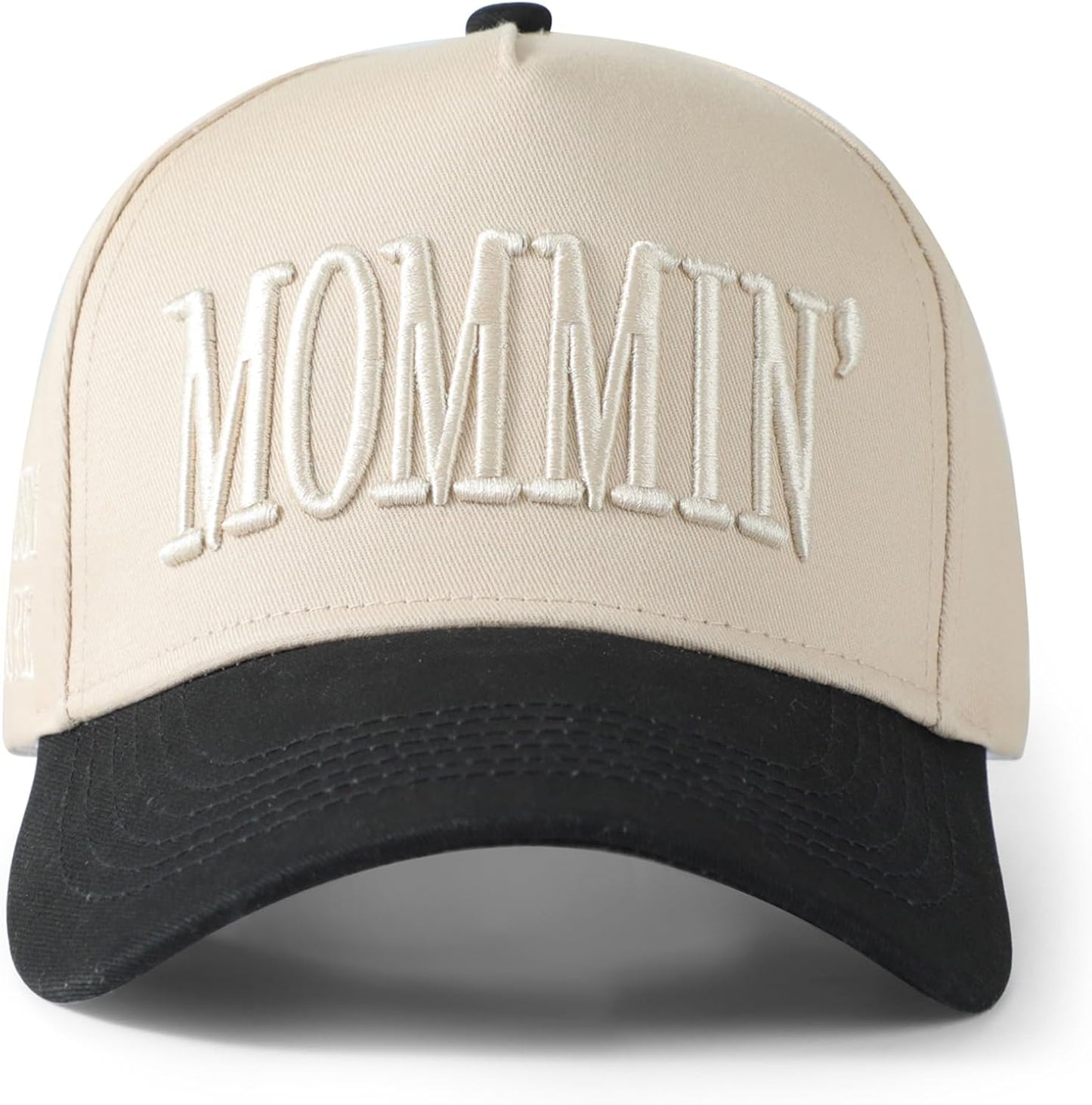 Mommin Trucker Hat, Mothers Day Gifts for Mom Wife, Vintage Two Tone Ponytail Baseball Cap, Adjustable Embroidered Hat