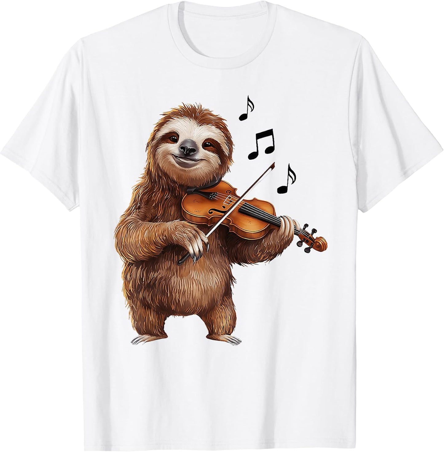 Funny Sloth Playing Violin Men Women Boys Girls