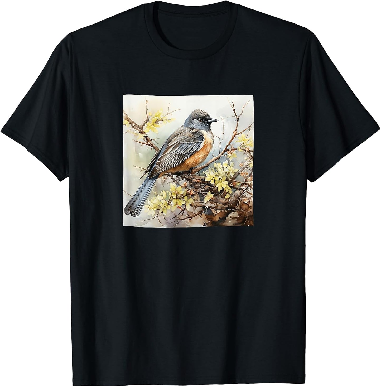 Kingbird Flowers Watercolor Merch