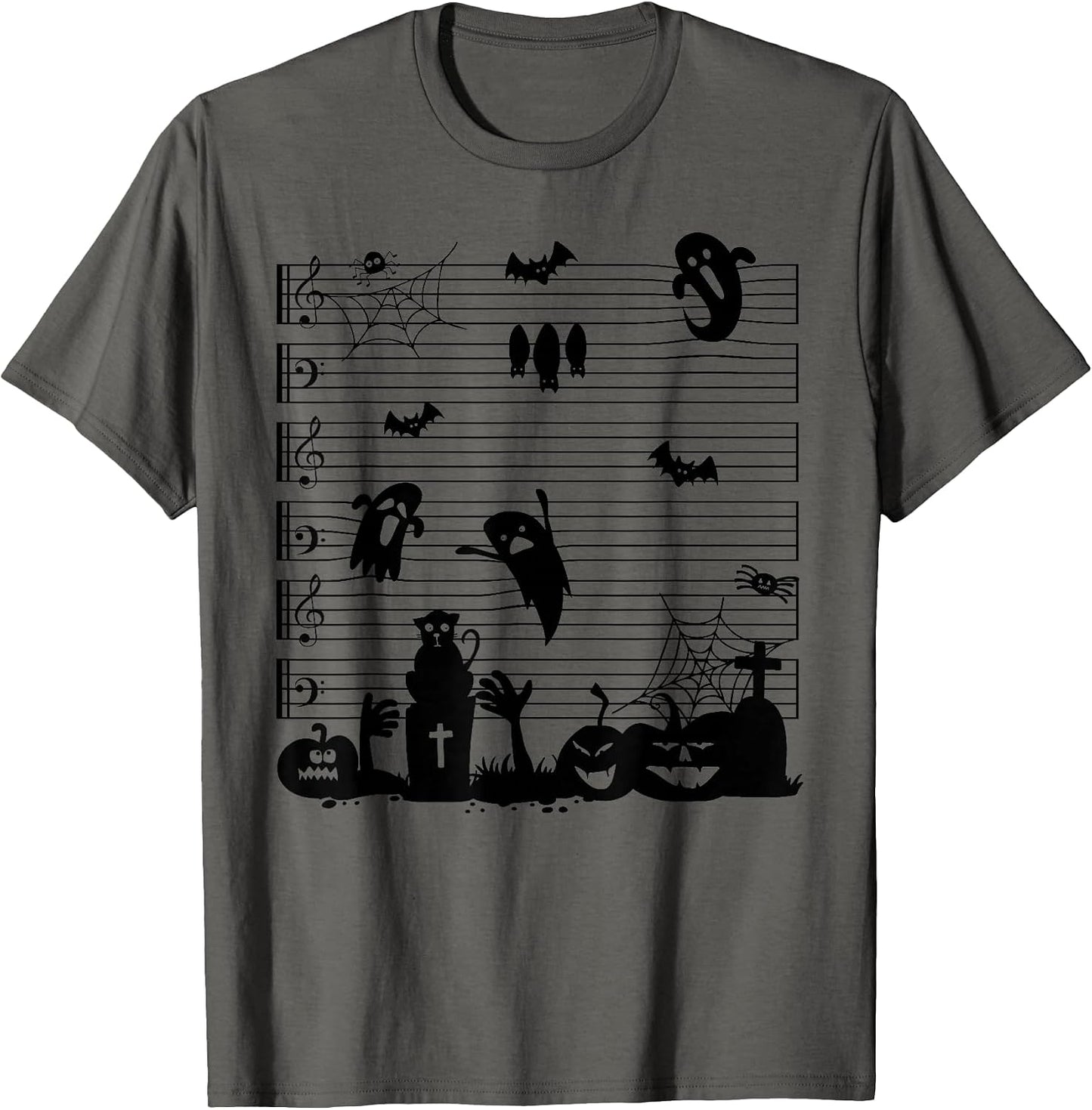 Music Teacher and Player Halloween Notes Clef