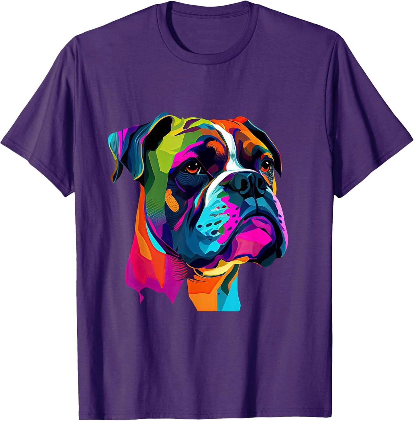 Boxer Dog Pop Art Design Cute Boxer Dog Lovers T-Shirt for Men Women Girls Kids