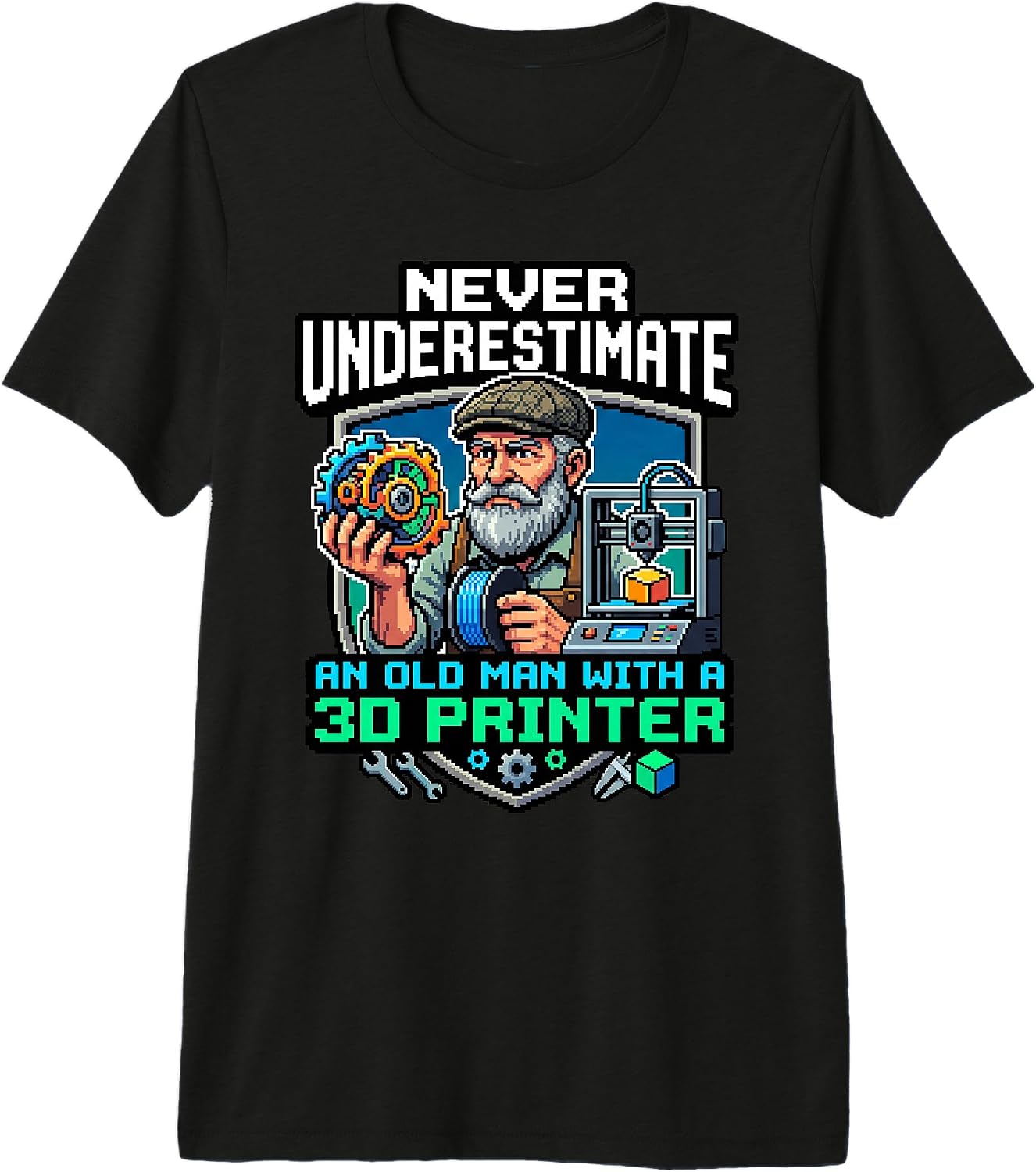 Pixel Art for 3D Printing Maker Father Grandfather